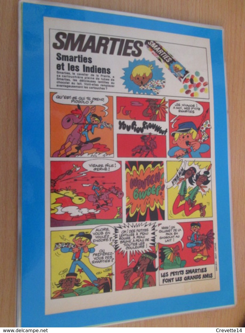 DIV415 : Clipping PUBLICITE SMARTIES ANNEES 70/80 -  Pour  Collectionneurs Avisés - Chocolat