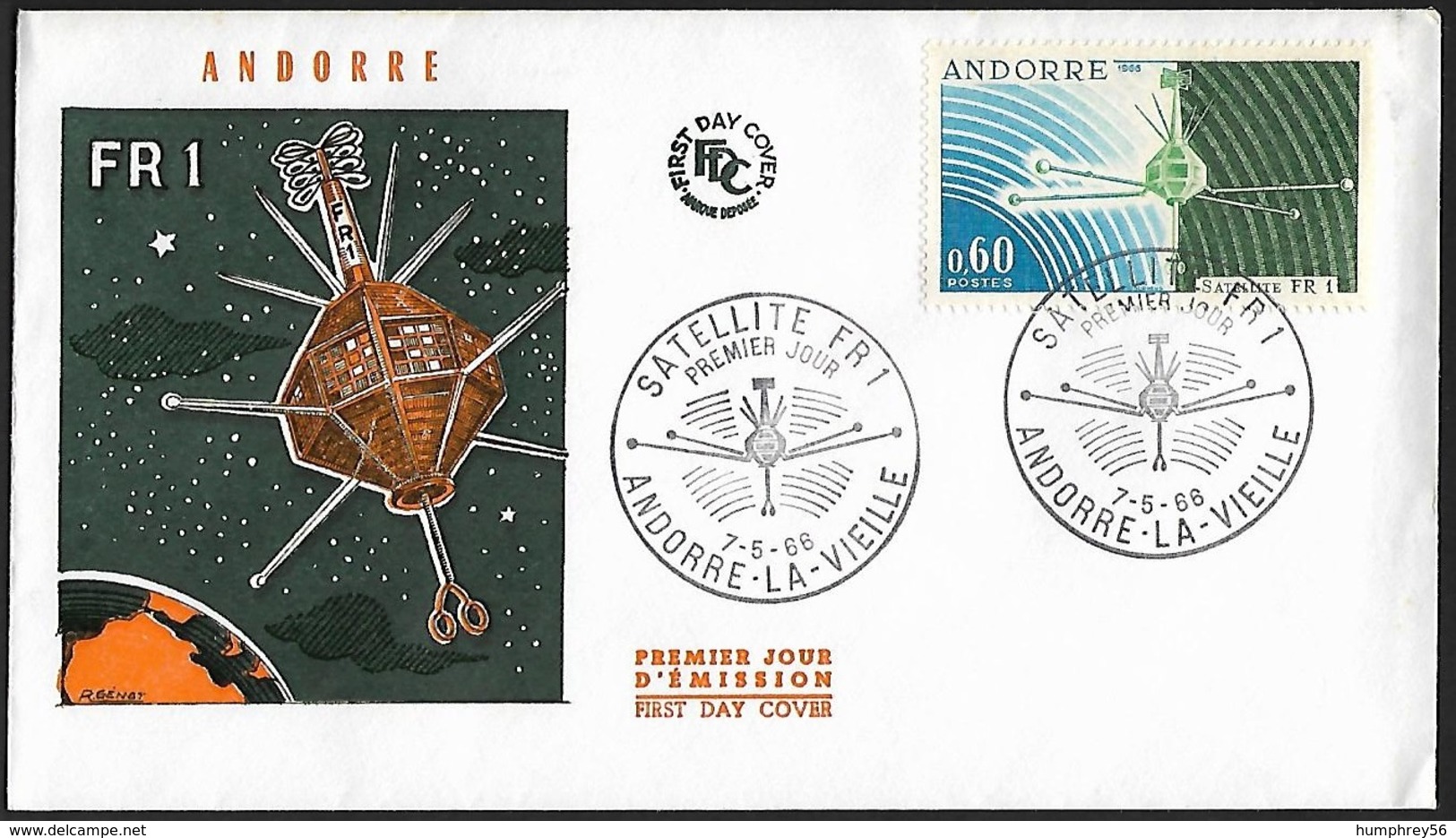 1966 - ANDORRE (FRANÇAIS) - FDC + Y&T 177 [FR-1] + ANDORRE-LA-VIEILLE - FDC