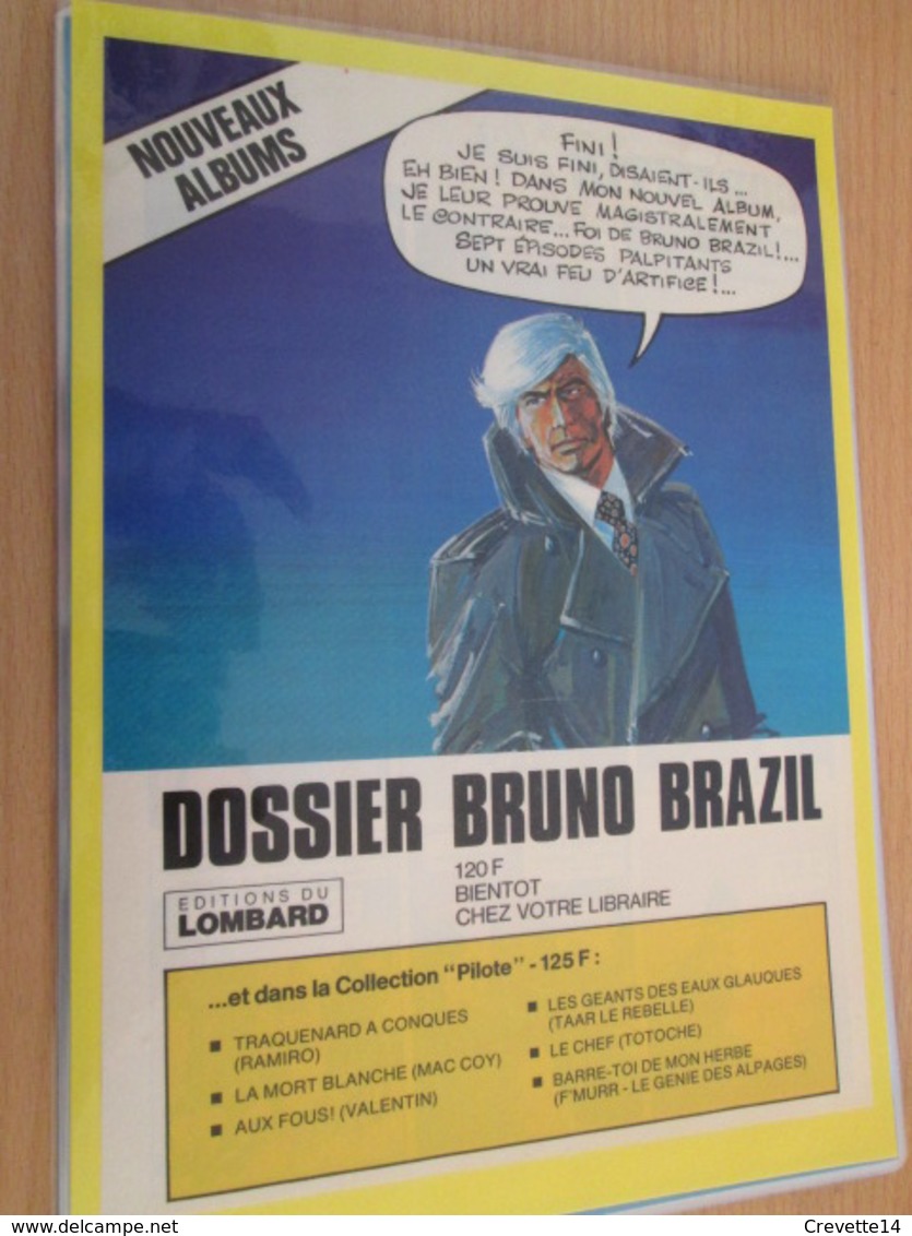 DIV415 : Clipping ANNONCE PARUTION NOUVEL ALBUM BRUNO BRAZIL  -  Pour  Collectionneurs Avisés - Bruno Brazil