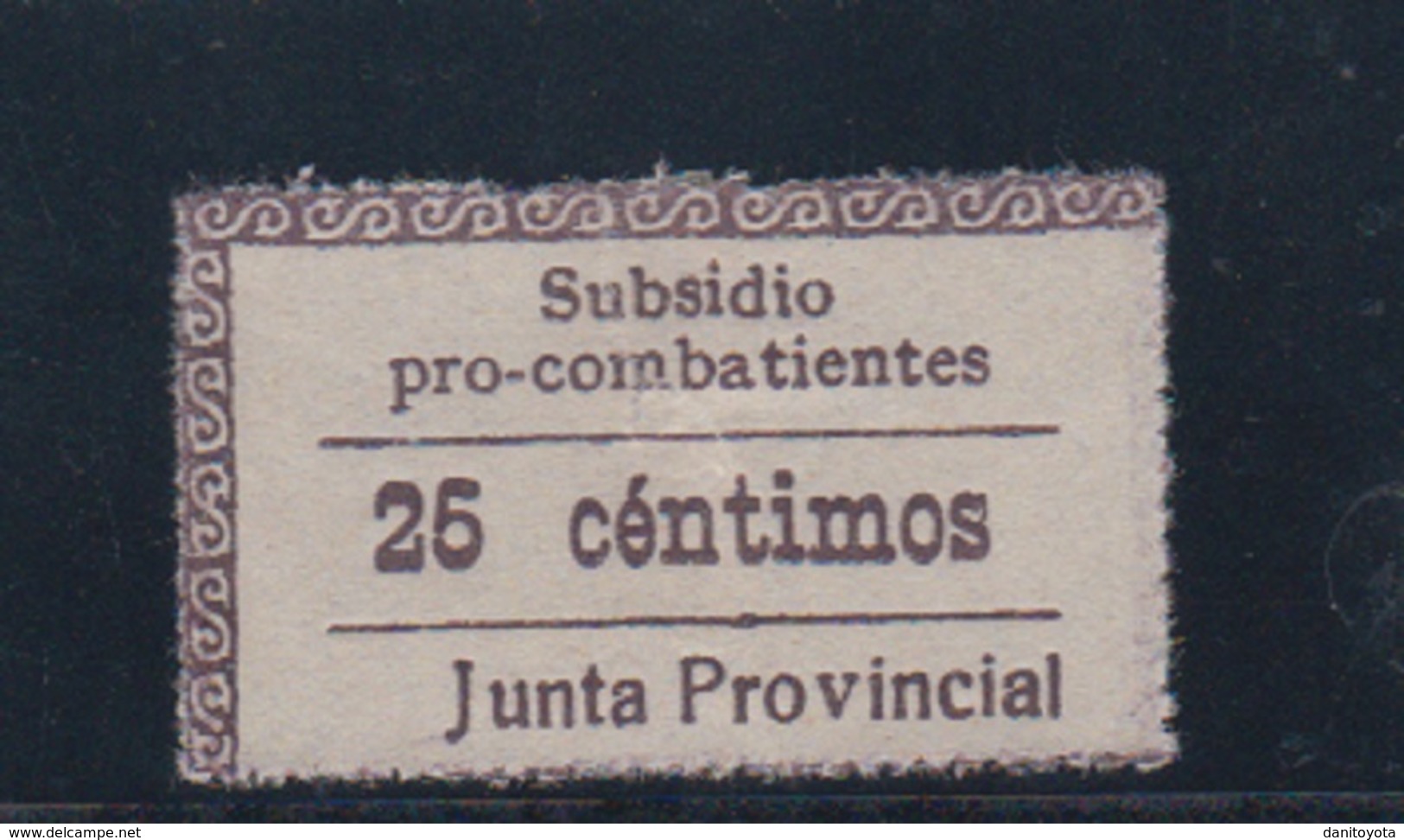 GUIPUZCOA.  EDIFIL 26 US.  25 CTS VIOLETA  SUBSIDIO PRO COMBATIENTES. - Emisiones Nacionalistas