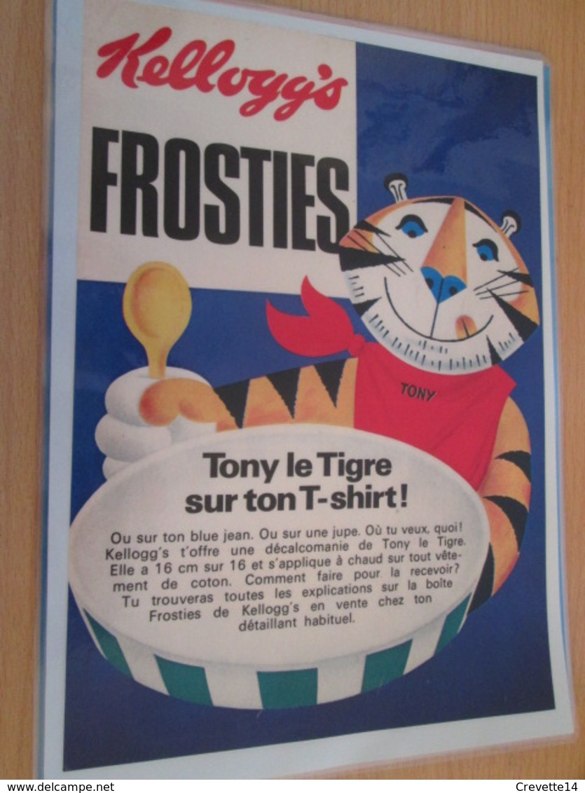 DIV415 : Clipping PUBLICITE TIGRE KELLOGG'S FROSTIES CEREALES -  Pour  Collectionneurs Avisés - Autres & Non Classés