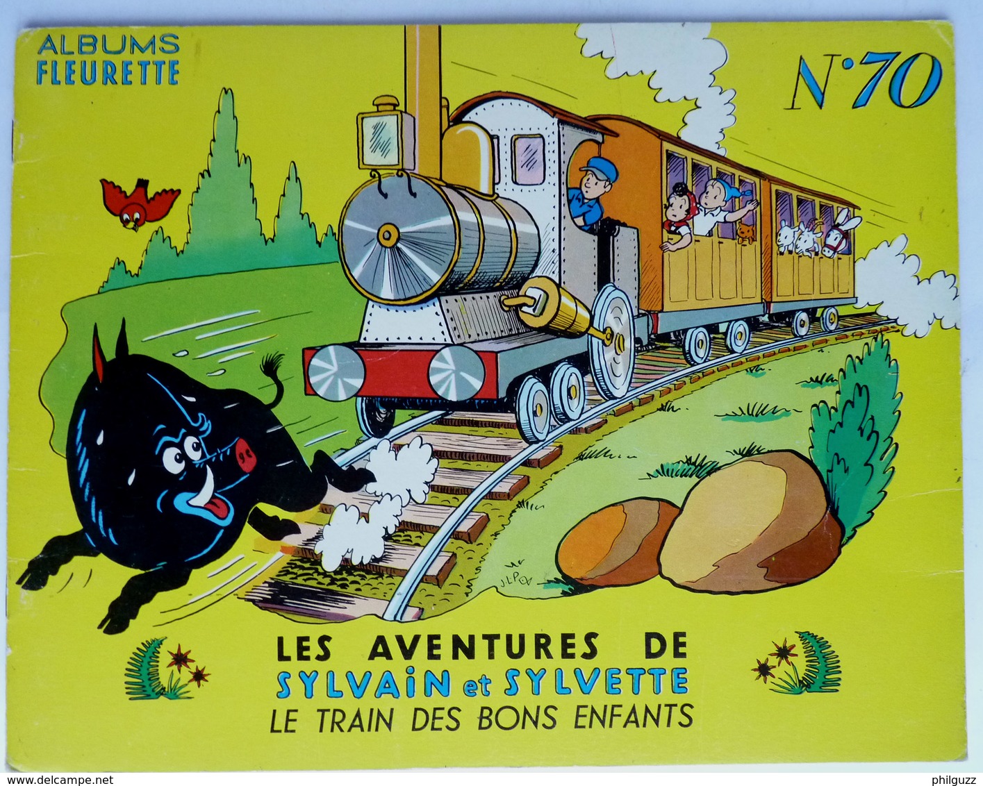 BD SYLVAIN SYLVETTE ALBUMS FLEURETTE N° 70 1964 Le Train Des Bons Enfants Enfantina INCOMPLET - Sylvain Et Sylvette