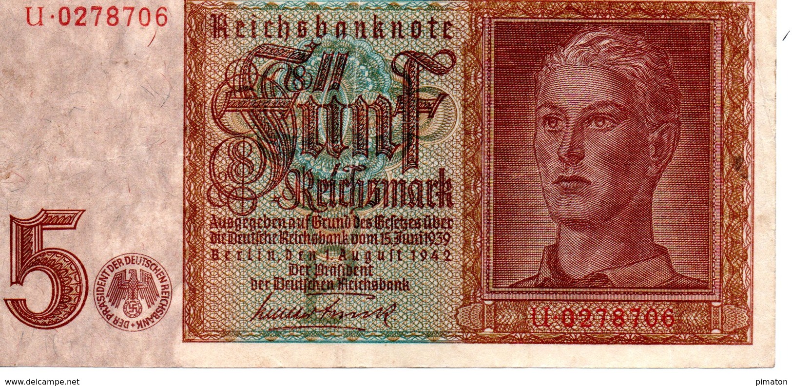 5 Reichmark 1942 - 5 Reichsmark