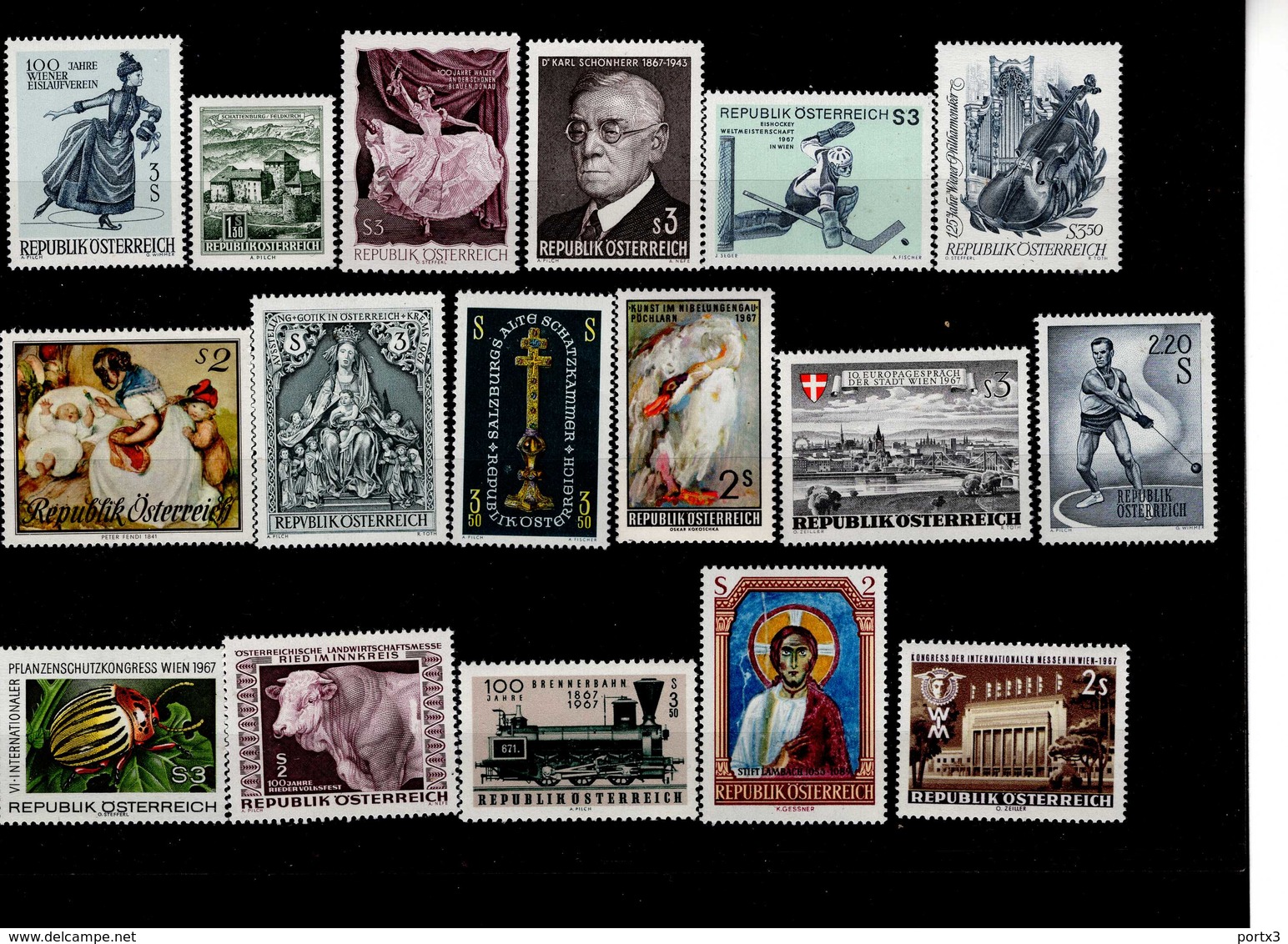 Österreich Jahr 1967 Komplett / Year 1967 Complete   MNH Postfrisch ** Neuf. - Ganze Jahrgänge