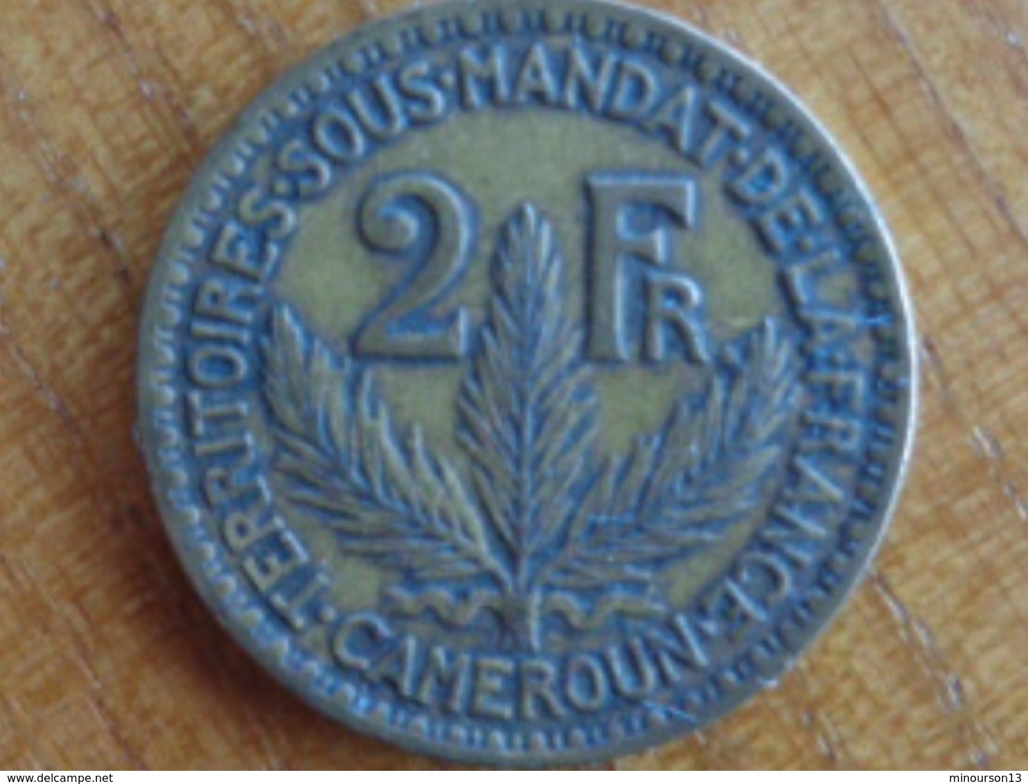 CAMEROUN SOUS MANDAT DE LA FRANCE, 2 FRANCS 1924 - Cameroun