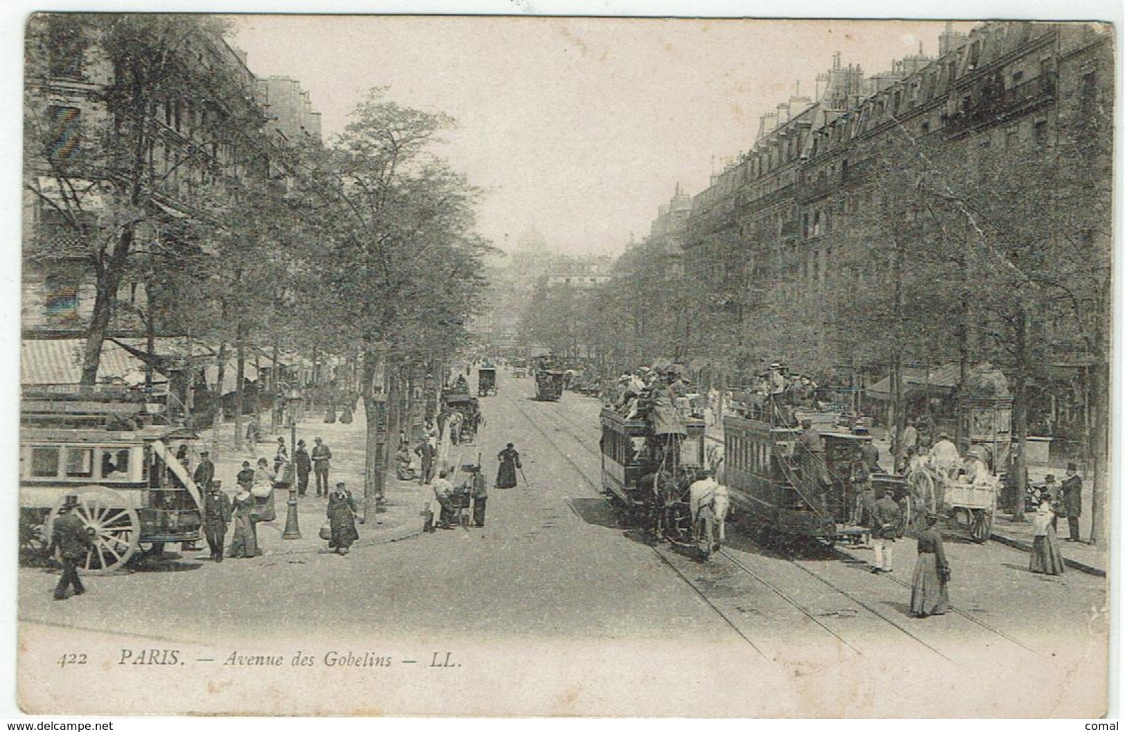 CPA - 75 -  PARIS -  Avenue Des GOBELINS - Tramways - - Arrondissement: 13