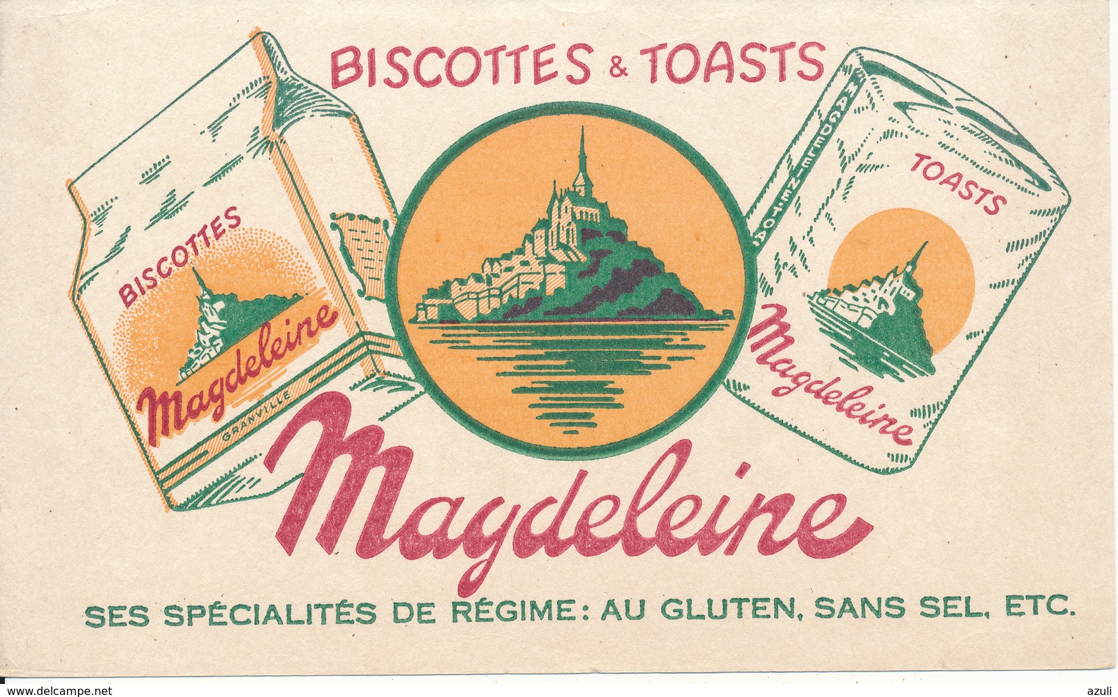 BUVARD - Biscottes MAGDELEINE - Biscottes