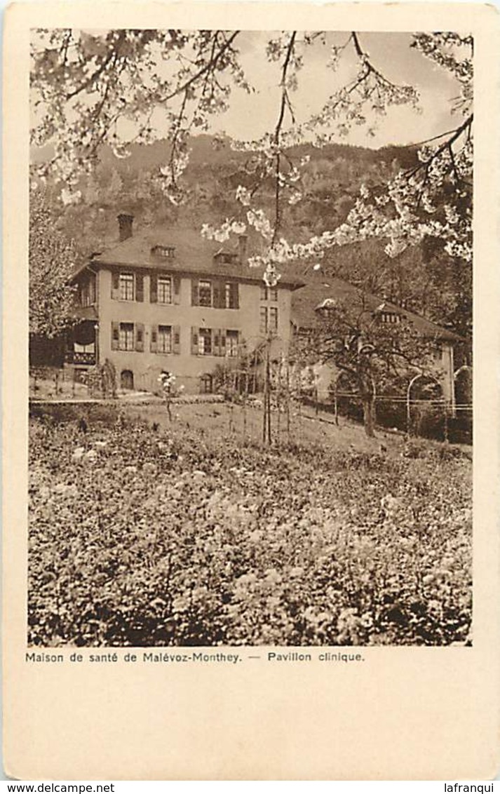 Pays Div -ref P81- Suisse - Maison De Santé De Malevoz Monthey - Pavillon Clinique - Carte Bon Etat - - Mon