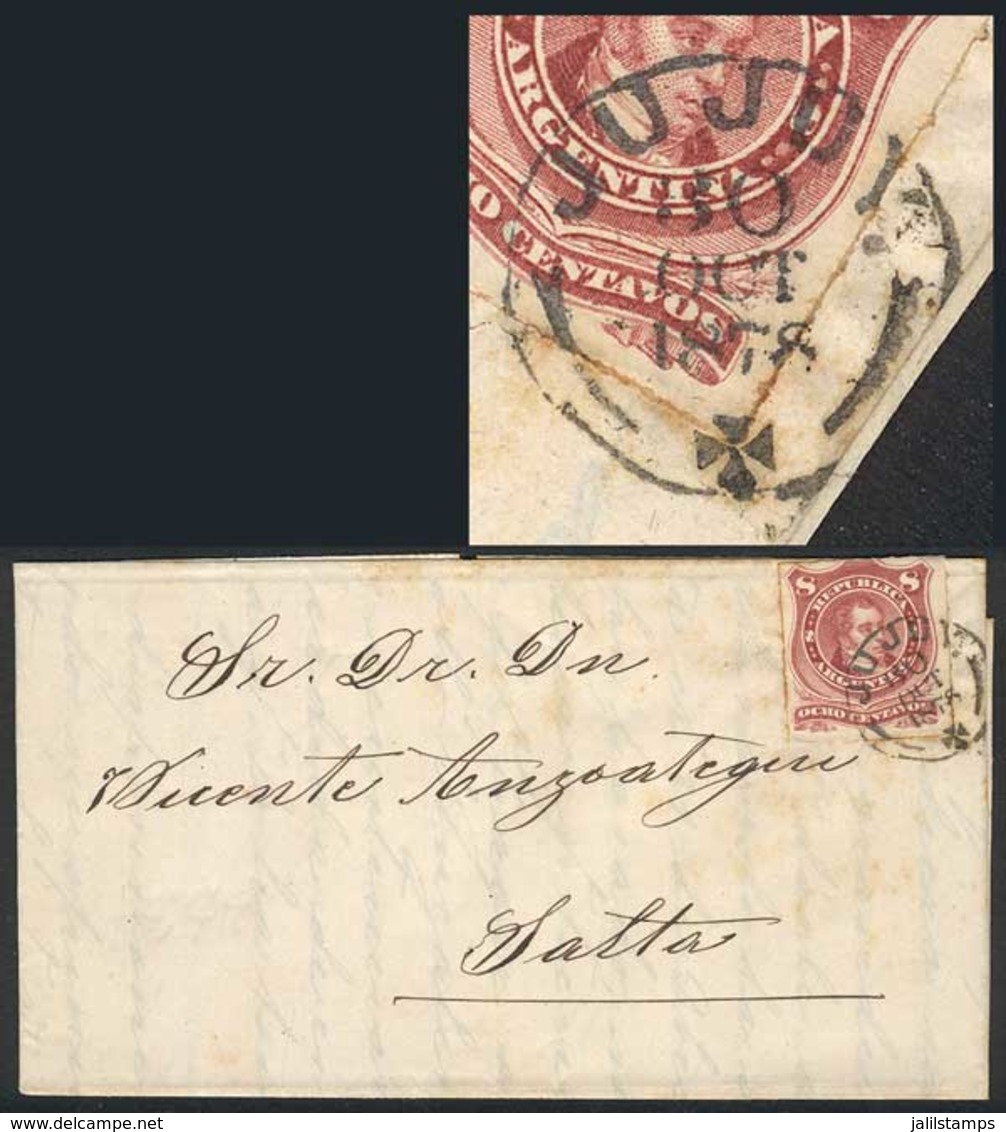 ARGENTINA: GJ.49, Franking A Long And Interesting Complete Folded Letter Sent To Salta On 30/OC/1878, Tied By JUJUY Date - Lettres & Documents