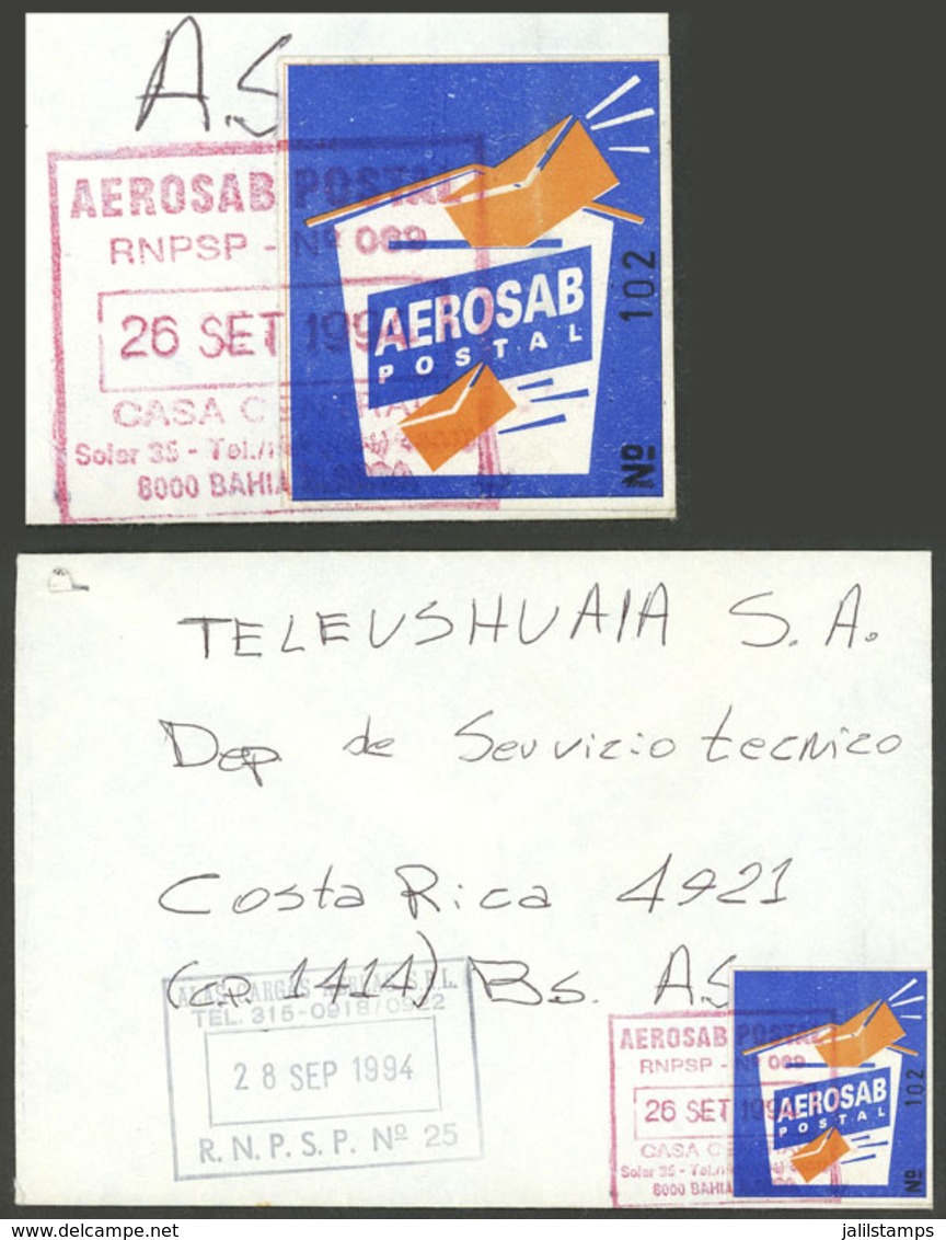 ARGENTINA: AEROSAB POSTAL: Cover Used In SE/1994 With Marks Of This Post, Along Handstamp Of "Alas Cargas Aereas S.R.L." - Sonstige & Ohne Zuordnung