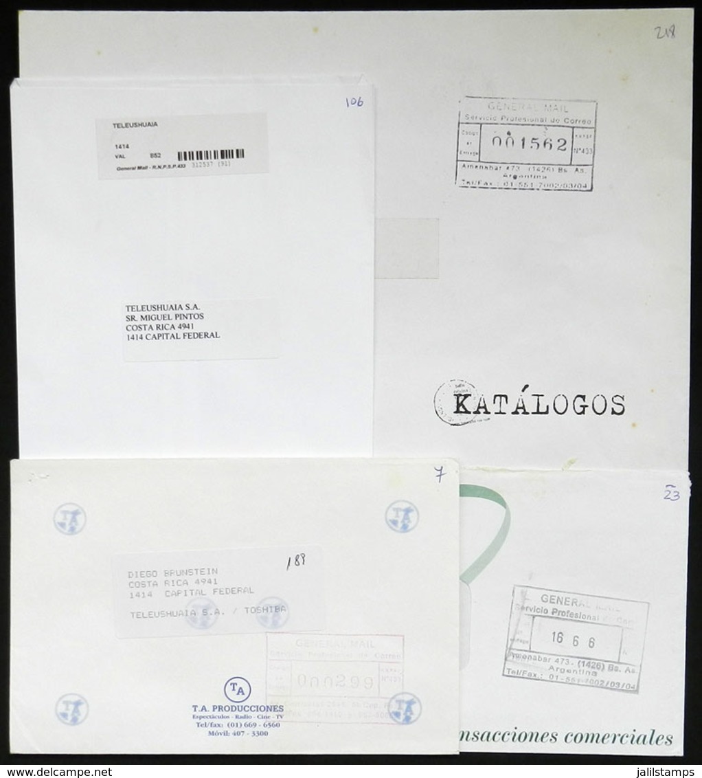 ARGENTINA: GENERAL MAIL: 4 Used Covers With Marks Of This Post, VF Quality - Andere & Zonder Classificatie