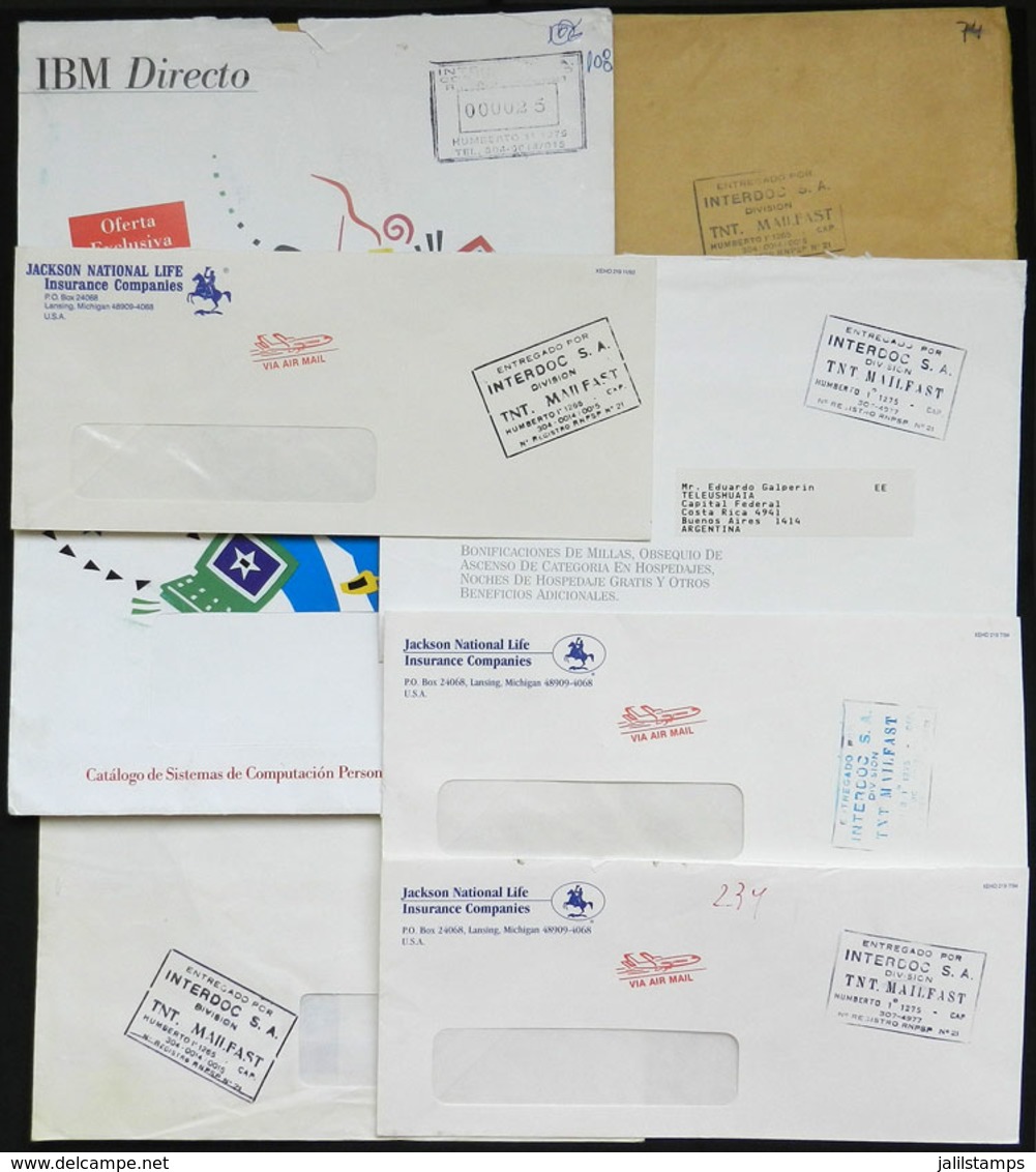 ARGENTINA: INTERDOC S.A.: 7 Used Covers With Marks Of This Post, VF Quality - Andere & Zonder Classificatie