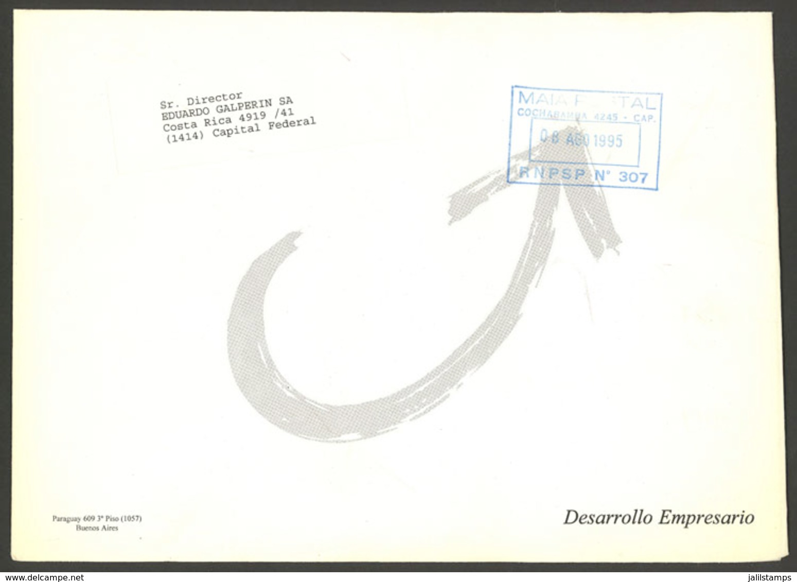 ARGENTINA: MAIA POSTAL: Cover Used On 8/AU/1995, With Marks Of This Post, VF Quality - Sonstige & Ohne Zuordnung