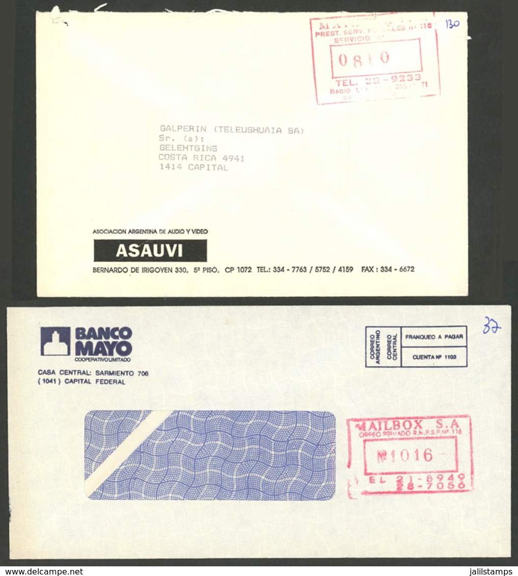 ARGENTINA: MAIL BOX: 2 Used Covers With Marks Of This Post, VF Quality - Sonstige & Ohne Zuordnung