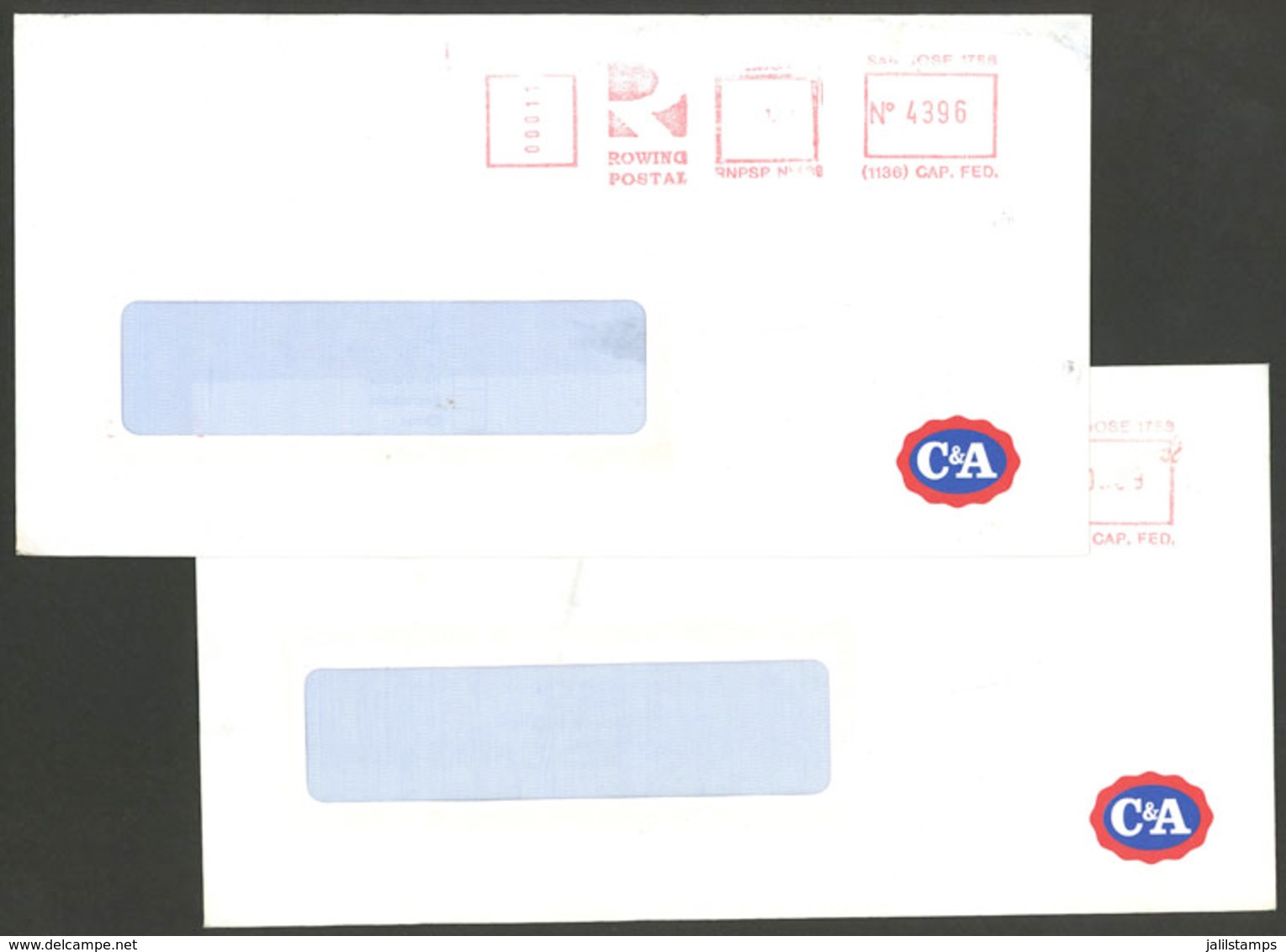 ARGENTINA: ROWING POSTAL: 2 Used Covers With Marks Of This Post, VF Quality - Sonstige & Ohne Zuordnung
