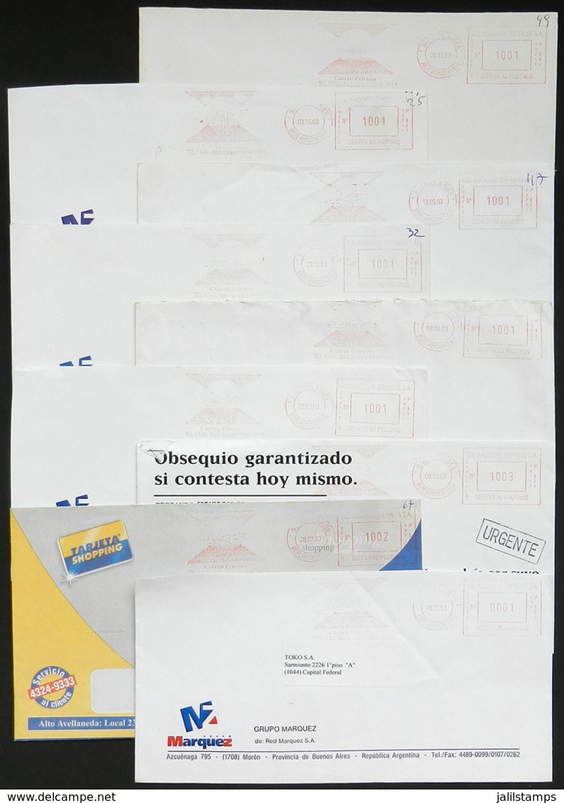 ARGENTINA: SOL NACIENTE EXPRESS: 9 Covers Used Between 1999 And 2000 With Marks Of This Post, VF Quality - Sonstige & Ohne Zuordnung