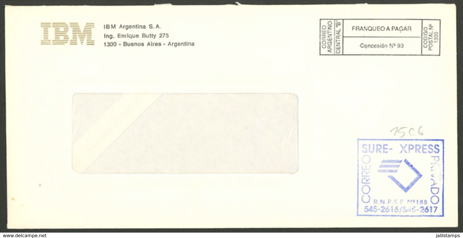 ARGENTINA: SURE XPRESS: Used Cover With Mark Of This Post, VF Quality - Andere & Zonder Classificatie