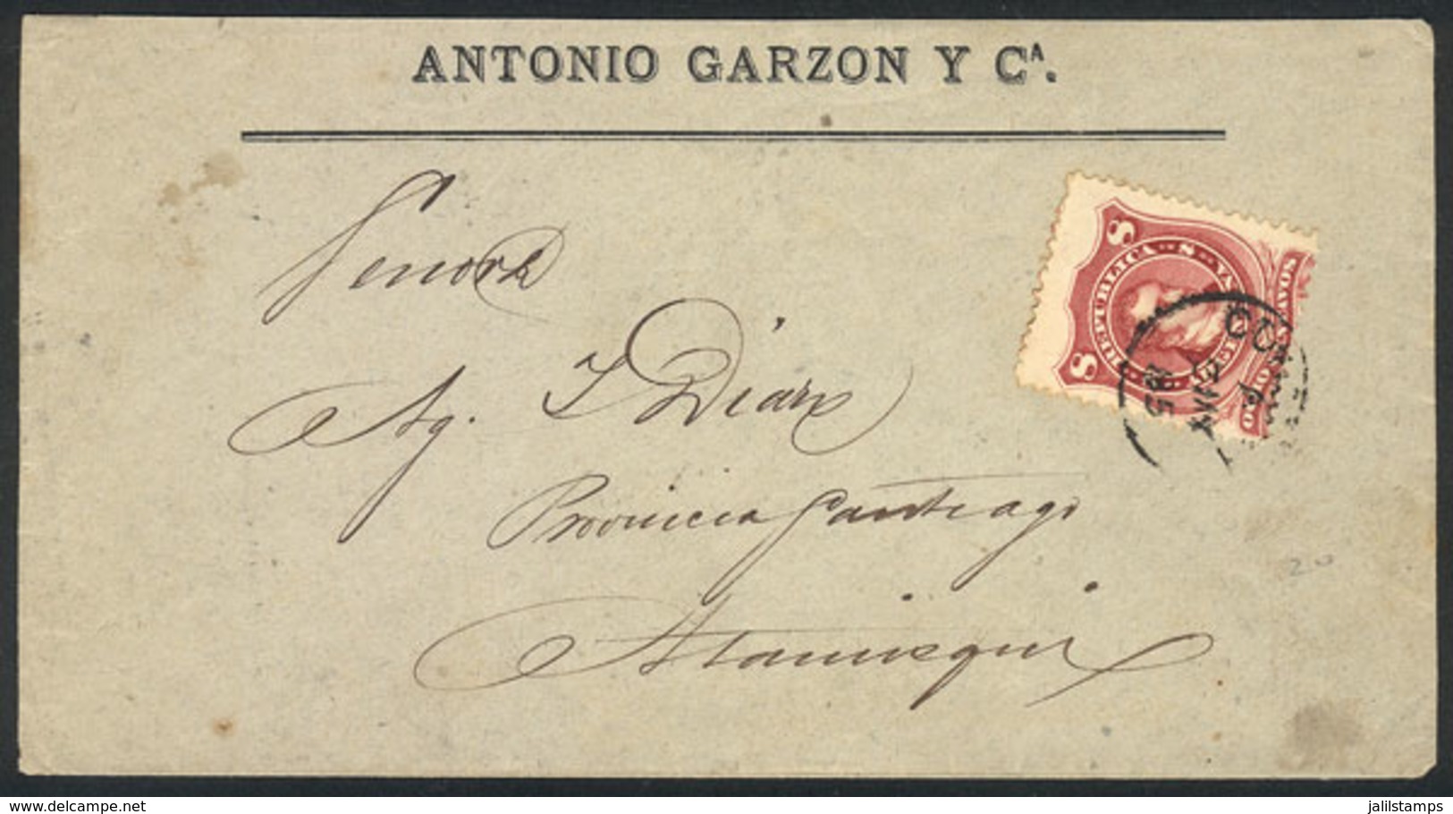 ARGENTINA: Cover Franked By GJ.54B, Sent From CÓRDOBA To Atamisqui On 3/MAY/1885, VF Quality! - Brieven En Documenten
