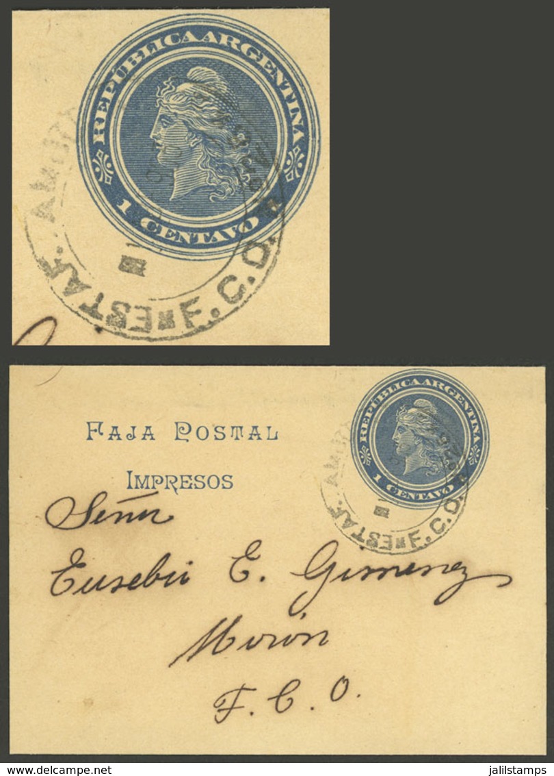 ARGENTINA: 1c. Wrapper Sent To Morón On 1/AP/1904, Cancelled ESTAF. AMBULANTE - F.C.O. Nº2, VF Quality - Brieven En Documenten