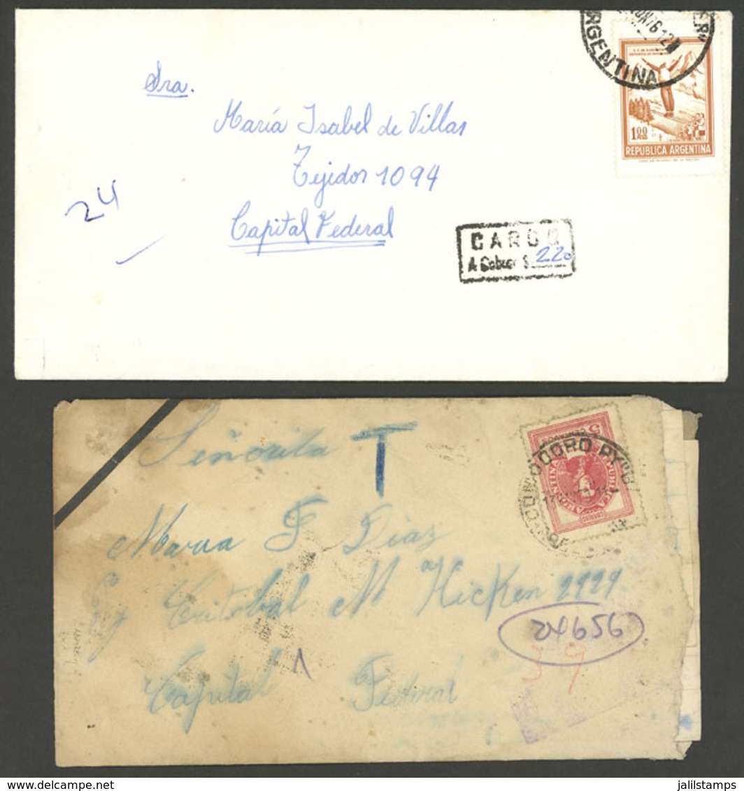 ARGENTINA: 2 Covers Used In MAY/1950 And JUN/1976, With Due Marks - Briefe U. Dokumente