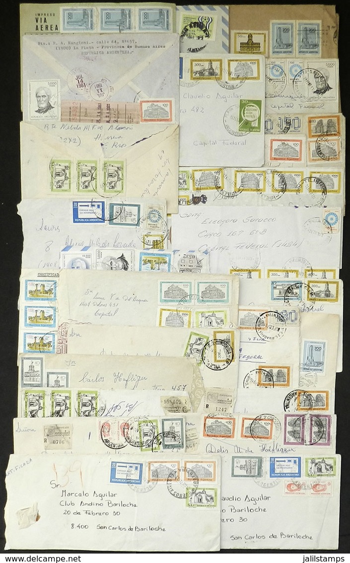 ARGENTINA: HYPERINFLATION POSTAGES: 25 Covers Used Between Circa 1978 And 1982, Franked With Stamps Of "Tourism History  - Brieven En Documenten