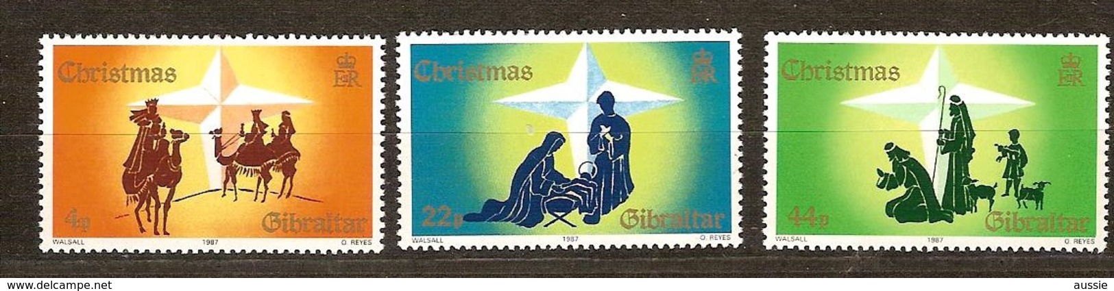 Gibraltar 1987 Yvertn° 552-554 *** MNH Cote 4,00 Euro  Noël Kerstmis Christmas - Gibraltar