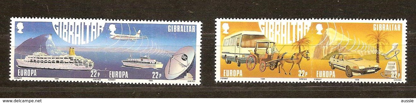 Gibraltar 1988 Yvertn° 555-558 *** MNH Cote 8,00 Euro CEPT Europa - Gibraltar