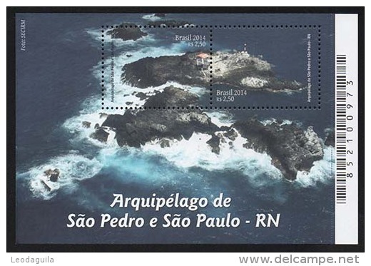 BRAZIL 2014  -  Archipelago Of Saint Peter And Saint Paul  2v  - S/S  MINT - Unused Stamps