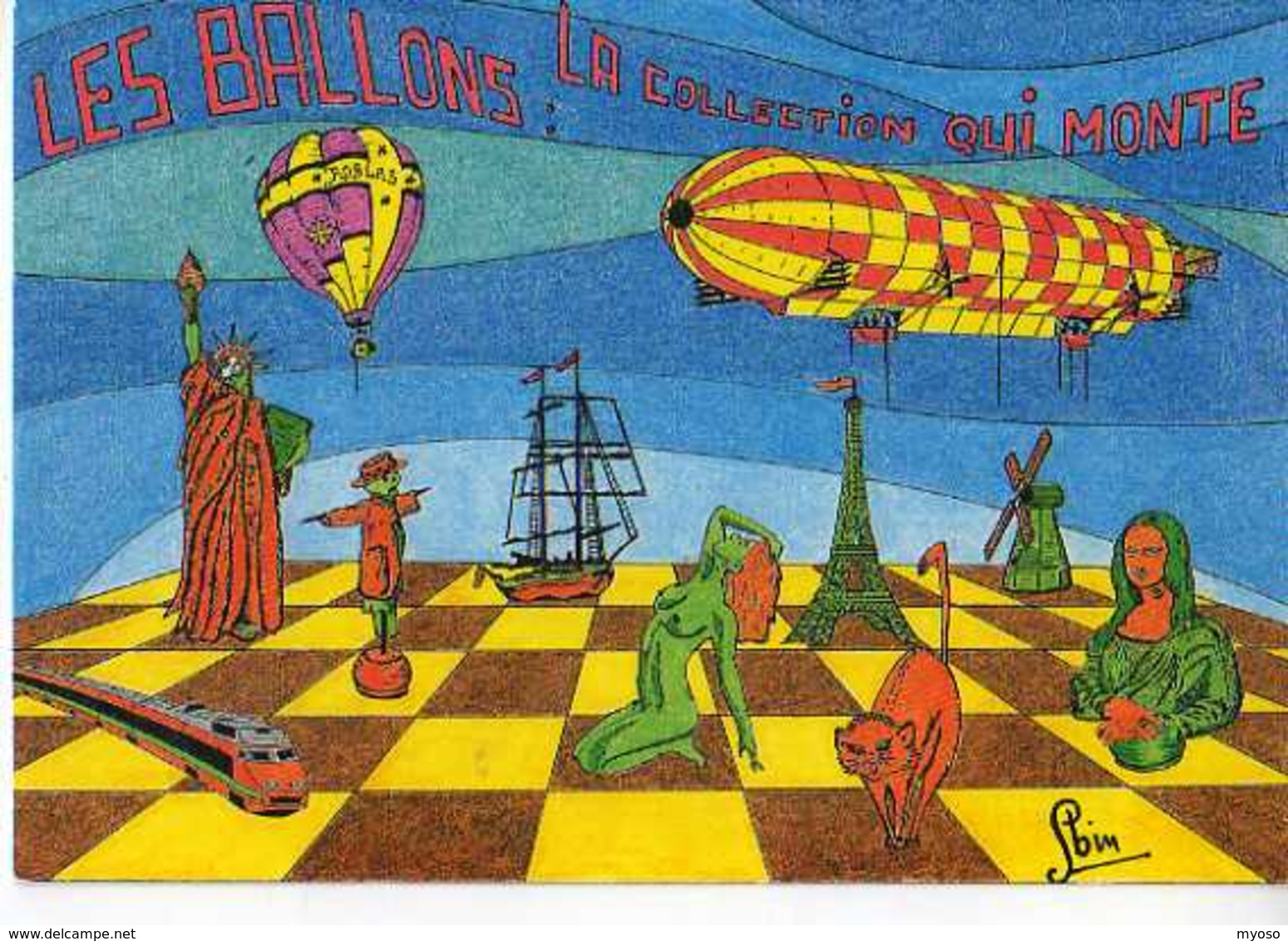 G ROBIN Les Ballons La Collection Qui Monte,montgolfiere,dirigeable,tour Eiffel,statue Liberte,tgv,joconde,femme Nue,dam - Autres & Non Classés