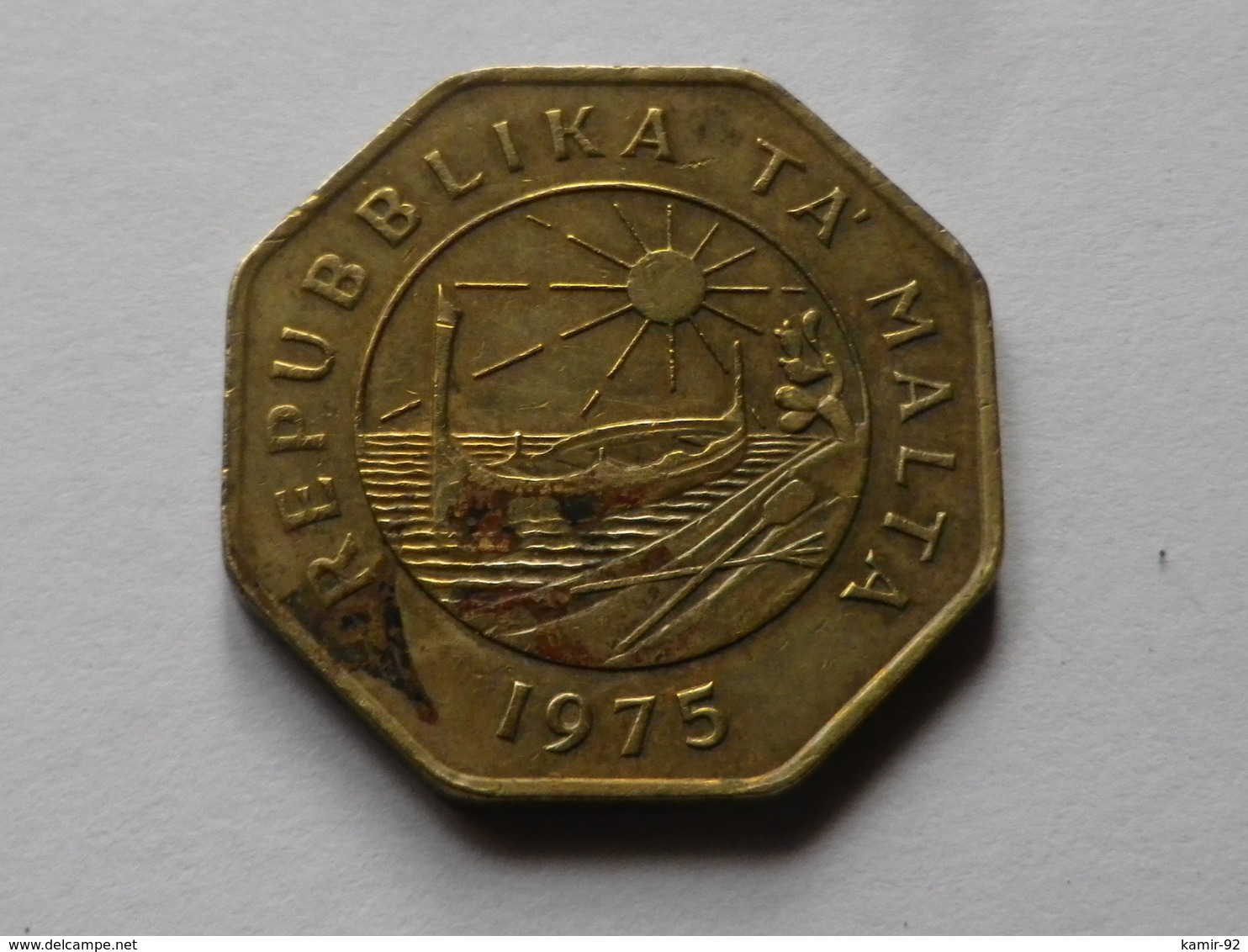 Malte  25 Cents 1975 Commemorative   Km# 29   Laiton TTB - Malte