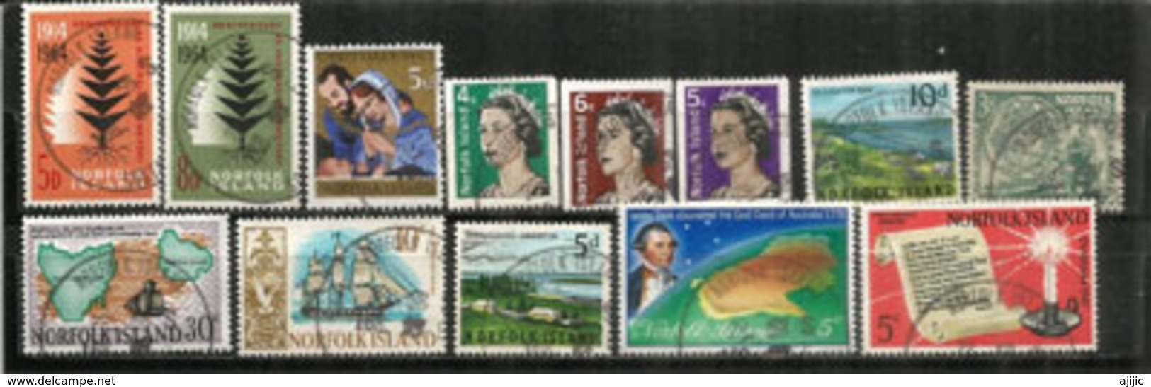 Lot De 13 Timbres Oblitérés De L'ile Norfolk, Bonne Qualité. Côte  10,00 Euro - Ile Norfolk