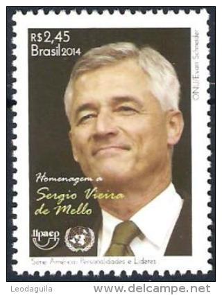 BRAZIL 2014  -  Hommage To Ambassador Sergio Vieira De Mello - UPAEP - UN - ONU - Unused Stamps