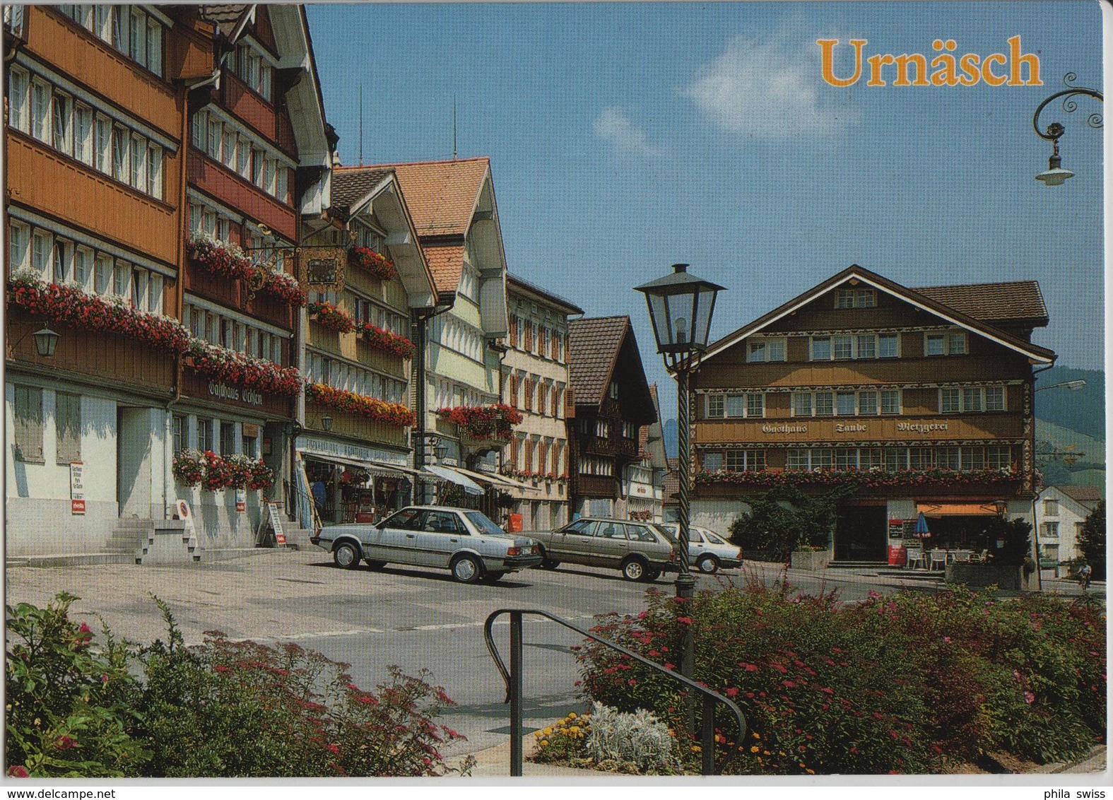 Urnäsch - Dorfplatz, Gasthaus Taube, Metzgerei - Urnäsch