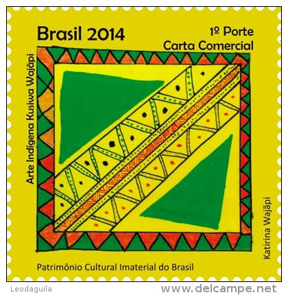 BRAZIL 2014  -  INDIGENOUS ART  KUSIWA WAJÃPI - 1v - Nuevos