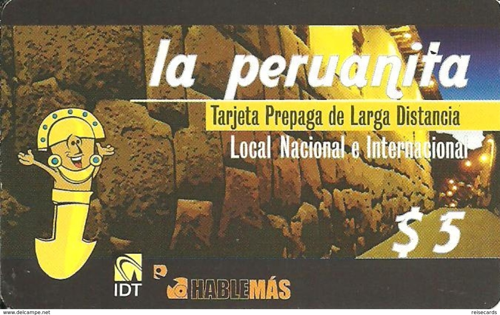 Argentina: Prepaid IDT La Peruanita 08.10, Producer Color-Graf - Argentina