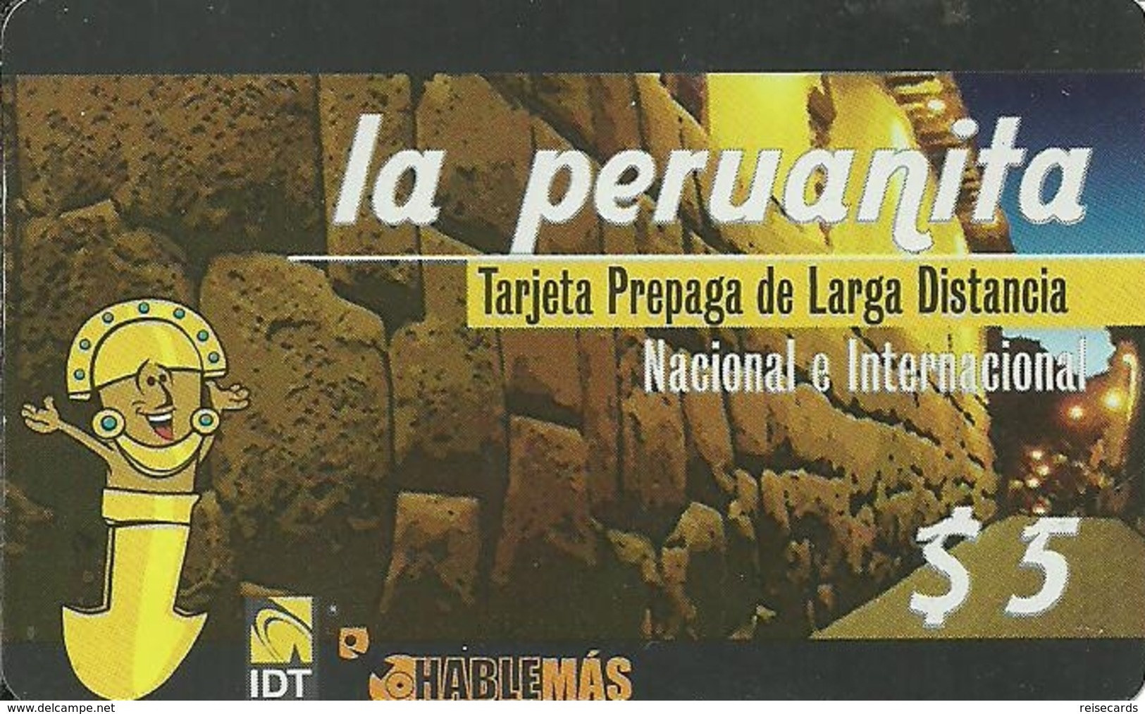 Argentina: Prepaid IDT La Peruanita 3 Month RS Grey, Producer Color-Graf - Argentina