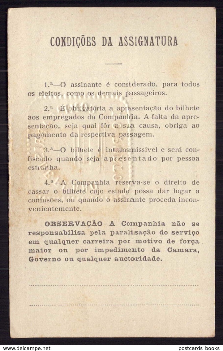 1935 Passe COMPANHIA Cª CARRIS De FERRO Do PORTO Rede Antiga 1º Semestre De 1935. Pass Ticket TRAM Portugal 1935 - Europe