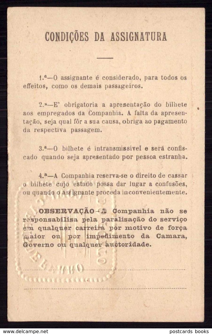 1933 Passe COMPANHIA Cª CARRIS De FERRO Do PORTO Rede Antiga 1º Semestre De 1933. Pass Ticket TRAM Portugal - Europe