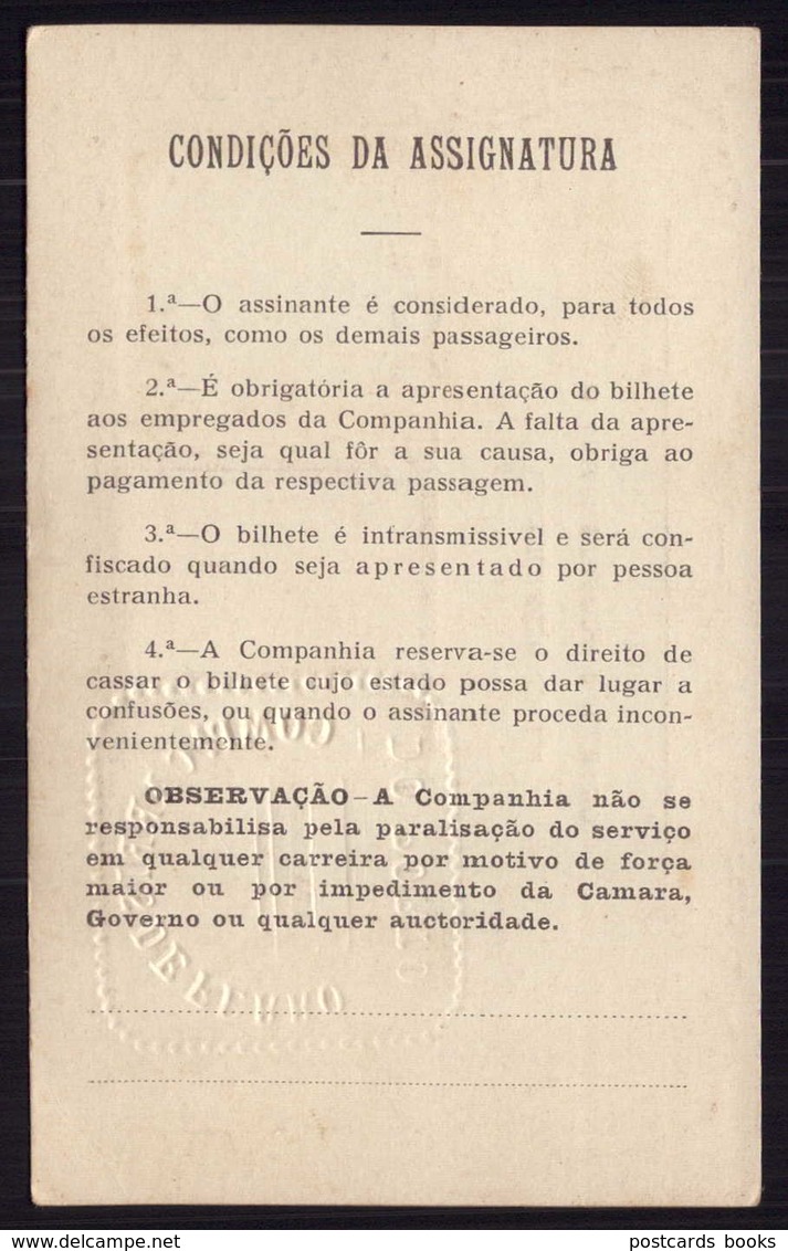 1936 Passe COMPANHIA Cª CARRIS De FERRO Do PORTO Rede Antiga 2º Semestre De 1936. Pass Ticket TRAM Portugal - Europe