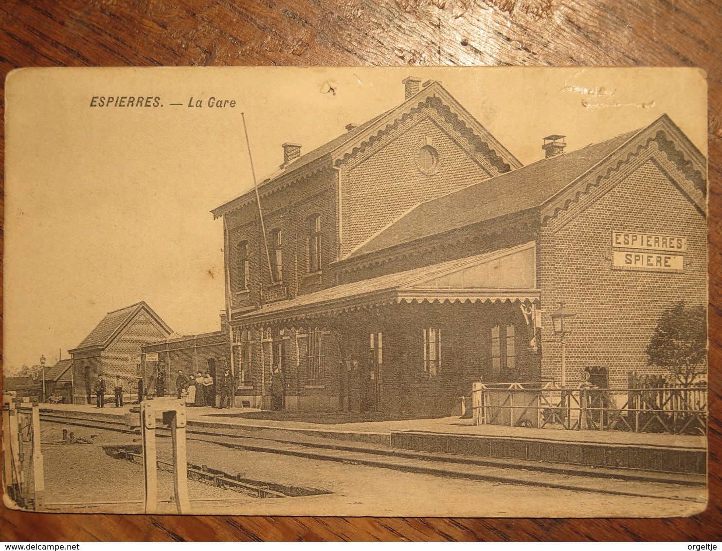 Espierres(Spiere) La Gare (station)1913 - Espierres-Helchin - Spiere-Helkijn