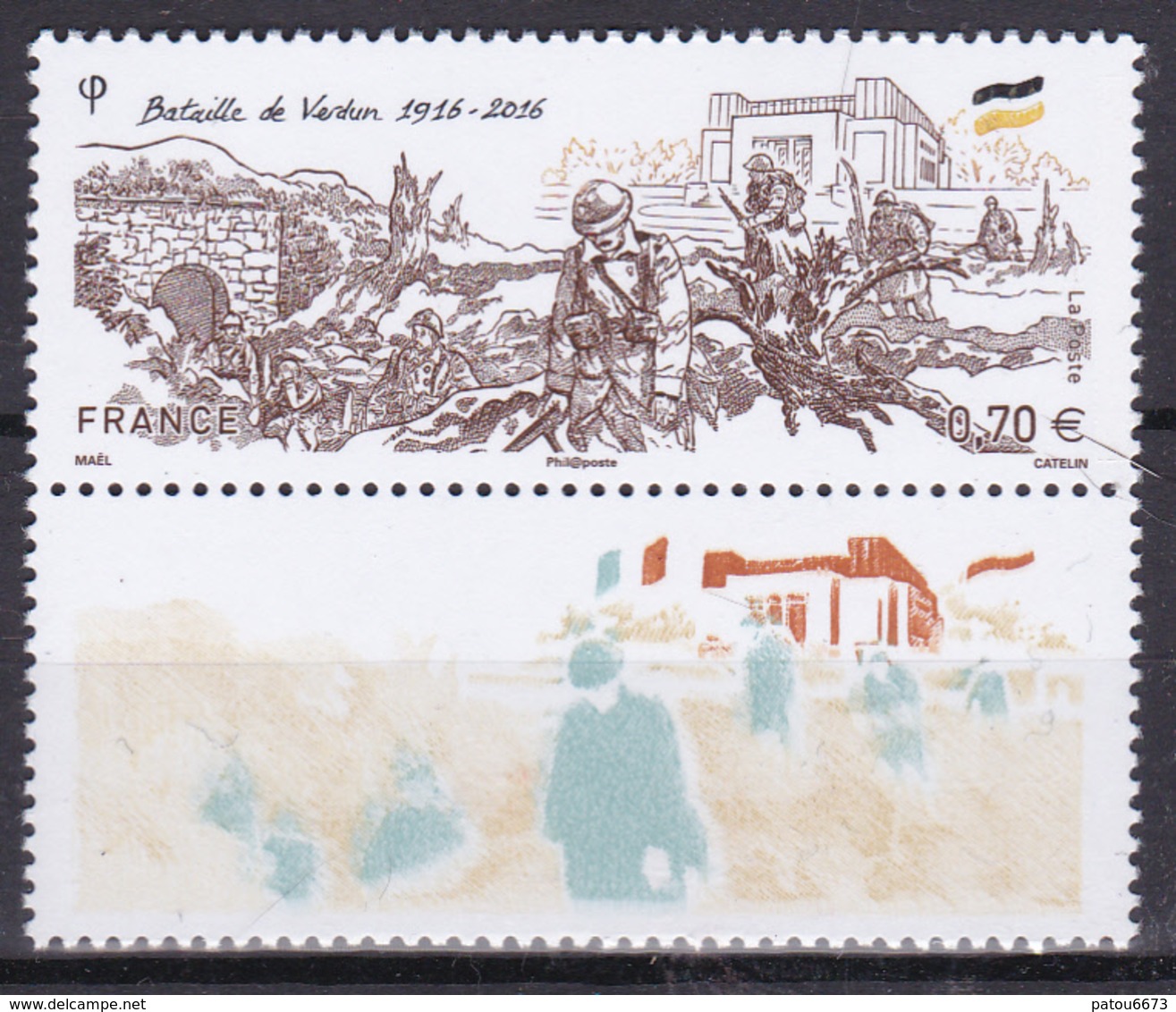 FRANCE 2017 Histoire WWI Verdun Driant Fort De Vaux Yv 5063A RARE MNH** Luxe - 1. Weltkrieg