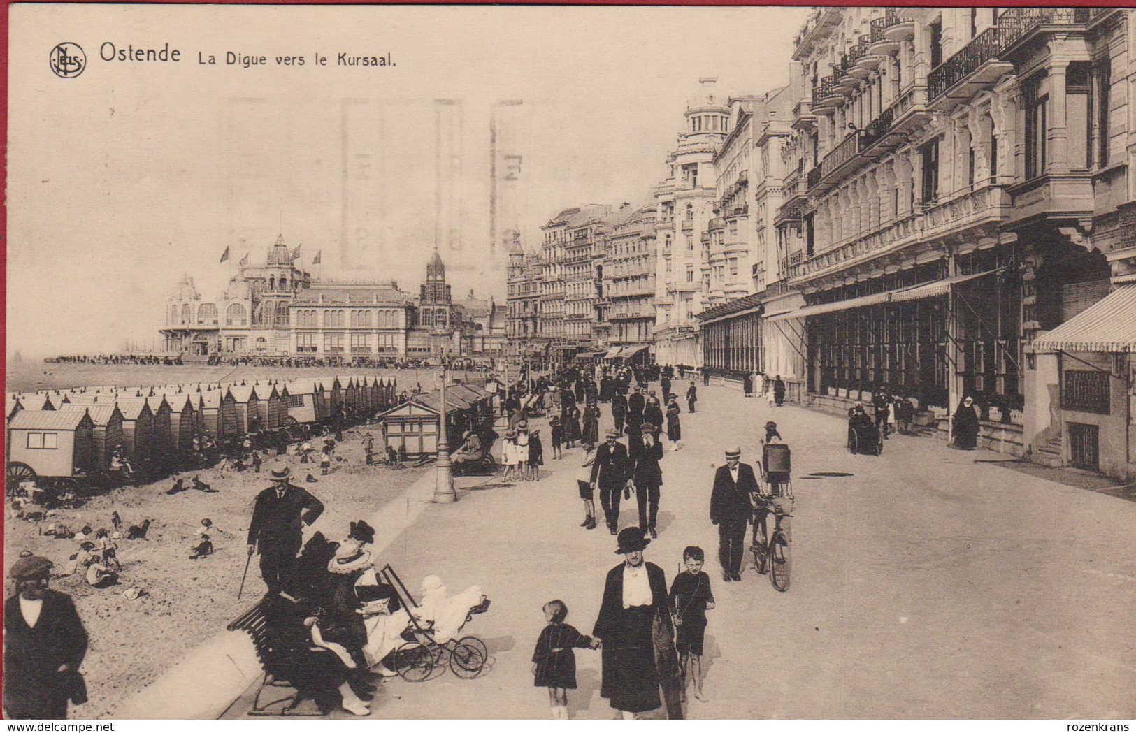 Ostende Oostende La Digue Vers Le Kursaal Strandcabines (En Très Bon Etat) (In Zeer Goede Staat) - Oostende