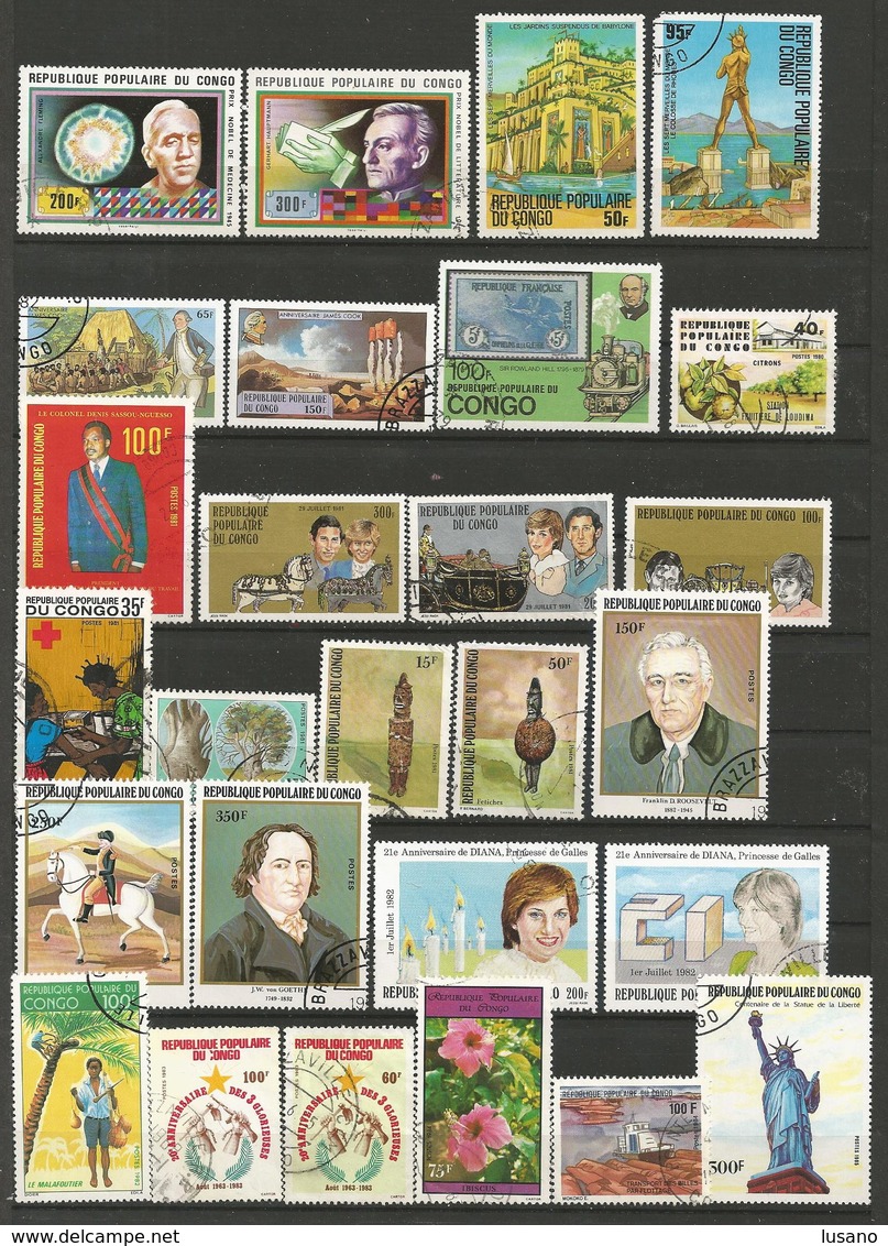 Congo - Petite Collection D'oblitérés - Collections (sans Albums)