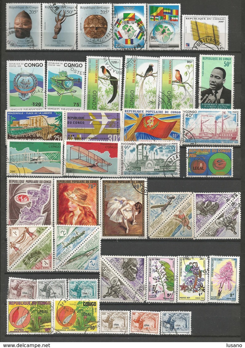 Congo - Petite Collection D'oblitérés - Collections (sans Albums)
