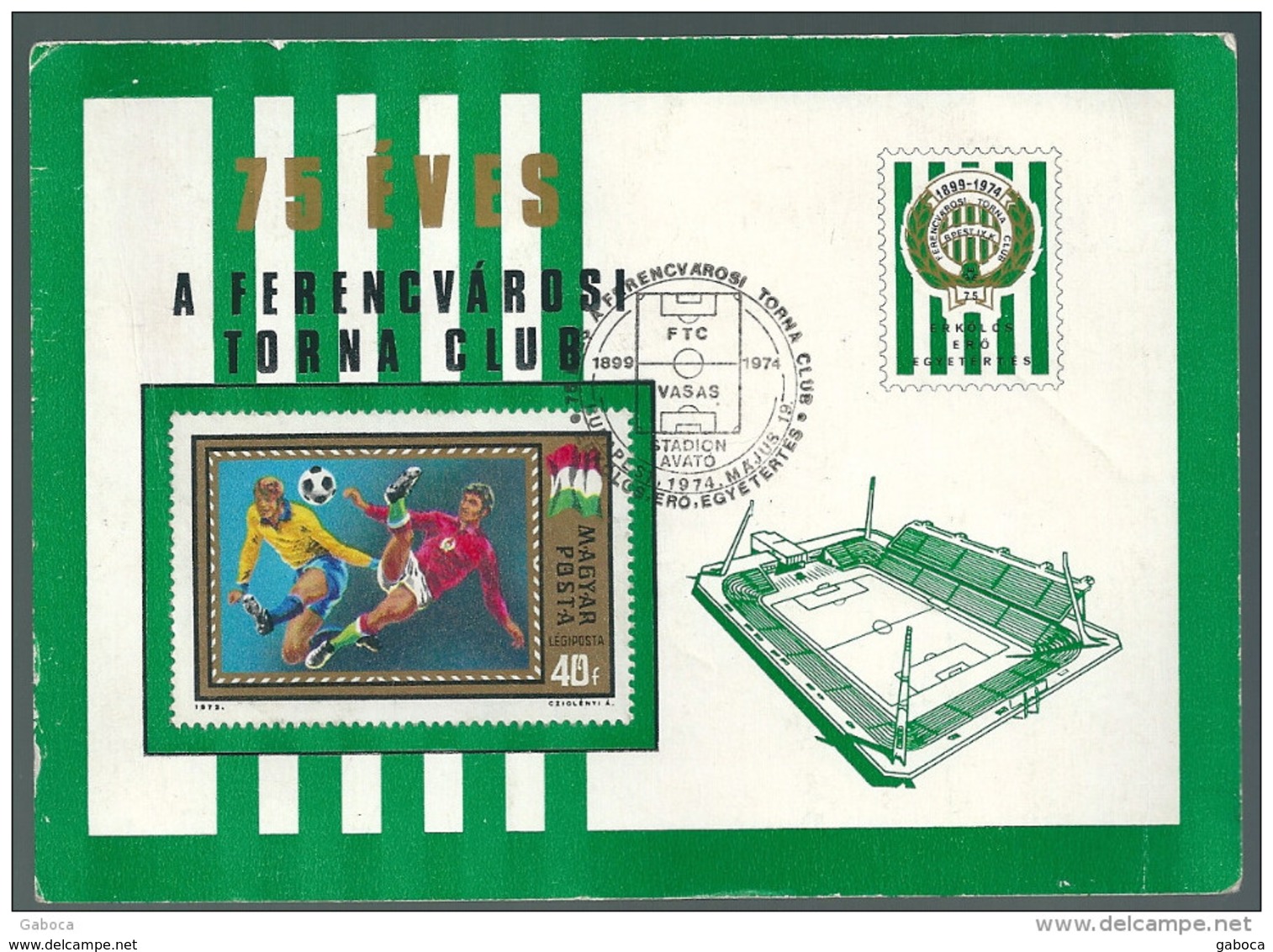 2655 Hungary SPM Stadium Opening Football Soccer Match Ferencvaros-Vasas RARE - Clubs Mythiques