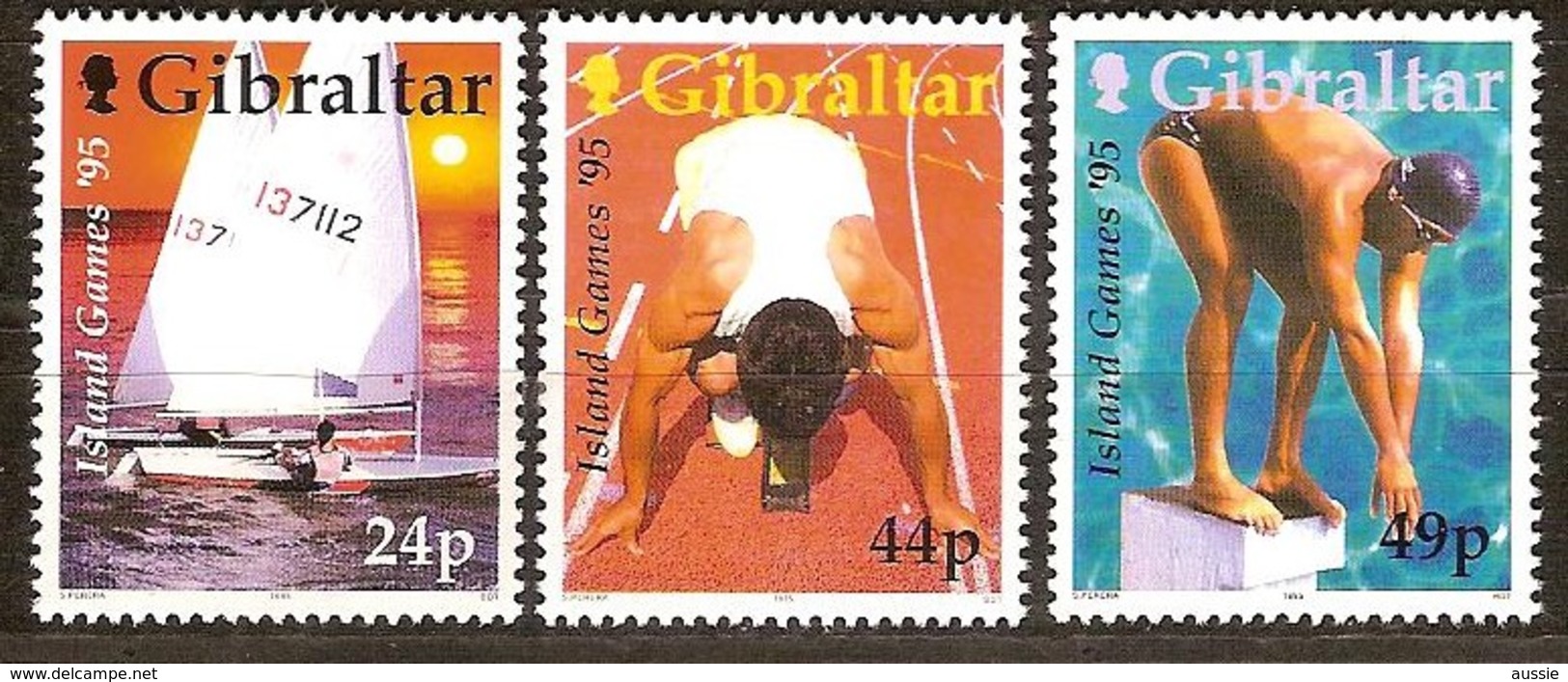 Gibraltar 1995 Yvertn° 723-25 *** MNH Cote 6 Euro Sport - Gibraltar