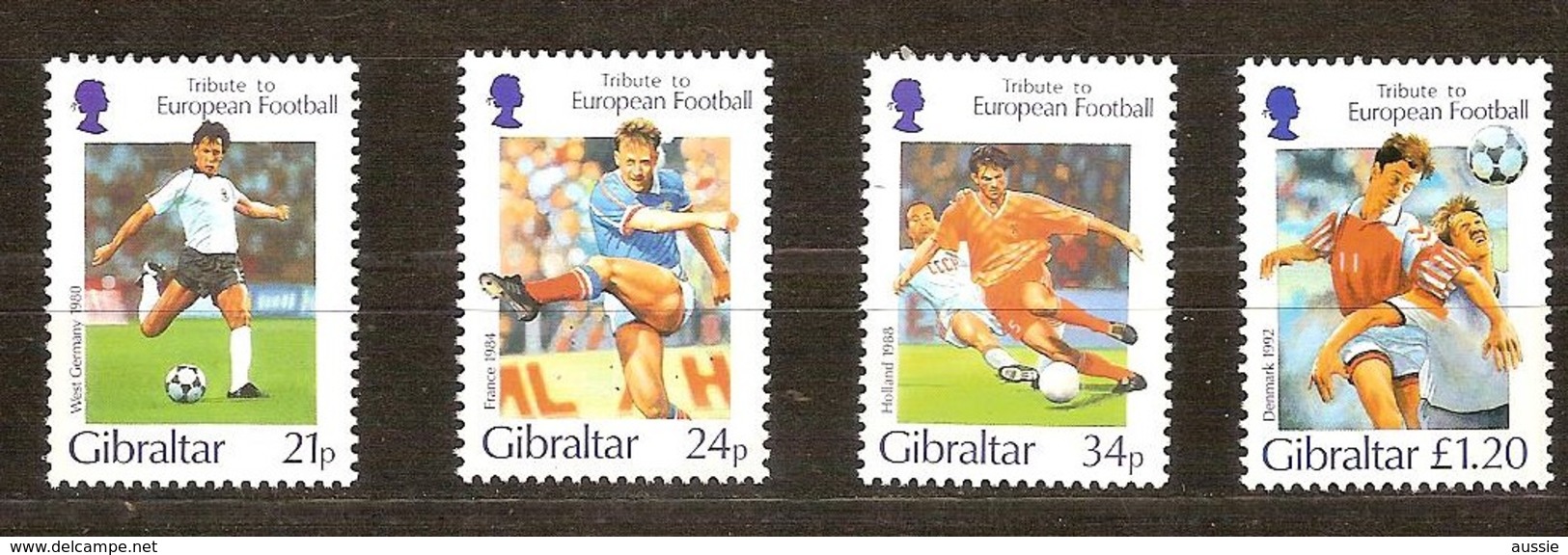 Gibraltar 1996 Yvertn° 768-771 *** MNH Cote 10 Euro Sport Football - Gibraltar