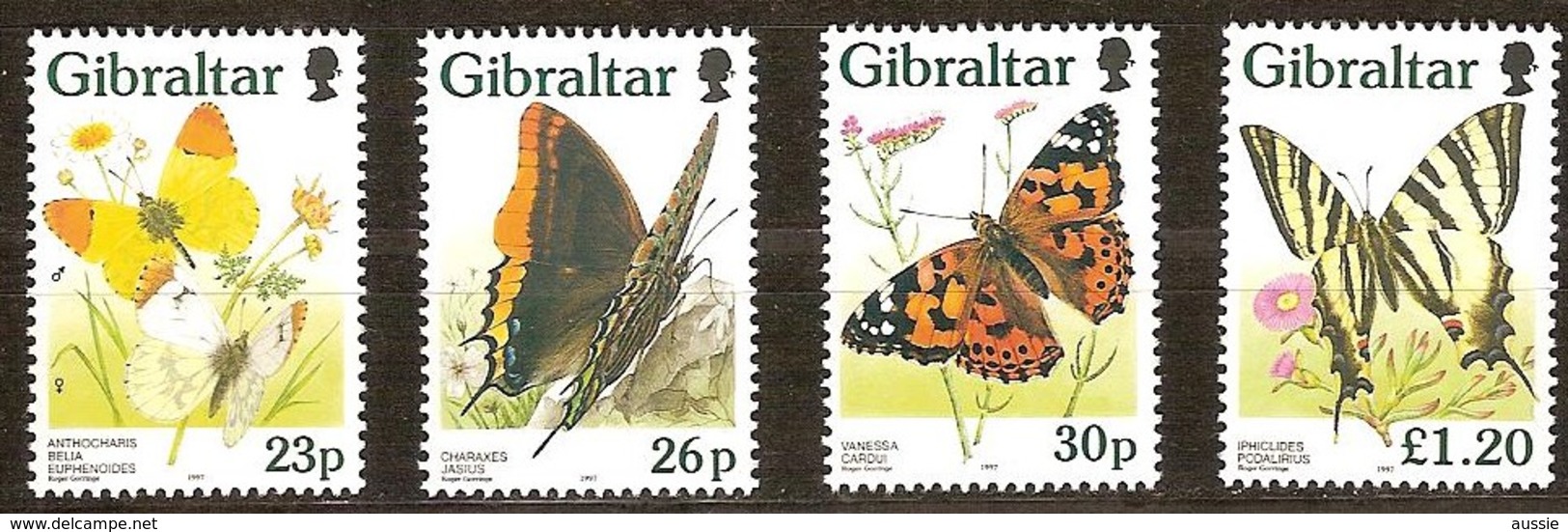 Gibraltar 1997 Yvertn° 802-805 *** MNH Cote 10 Euro Faune Et Flore Papillons Vlinders Butterflies - Gibraltar