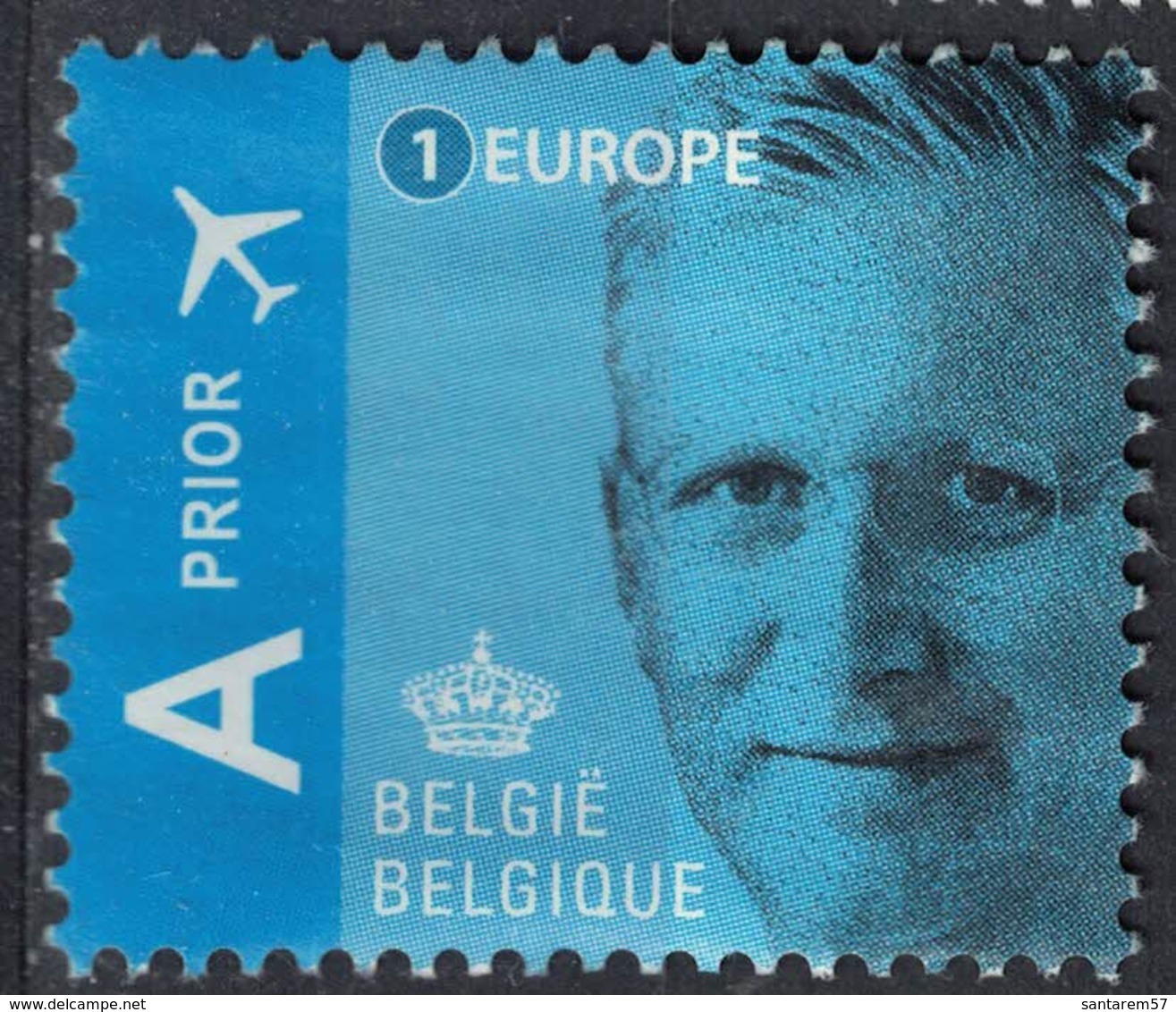 Belgique 2016 Sans Gomme Used King Roi Philippe Bleu 1 Europe - Oblitérés