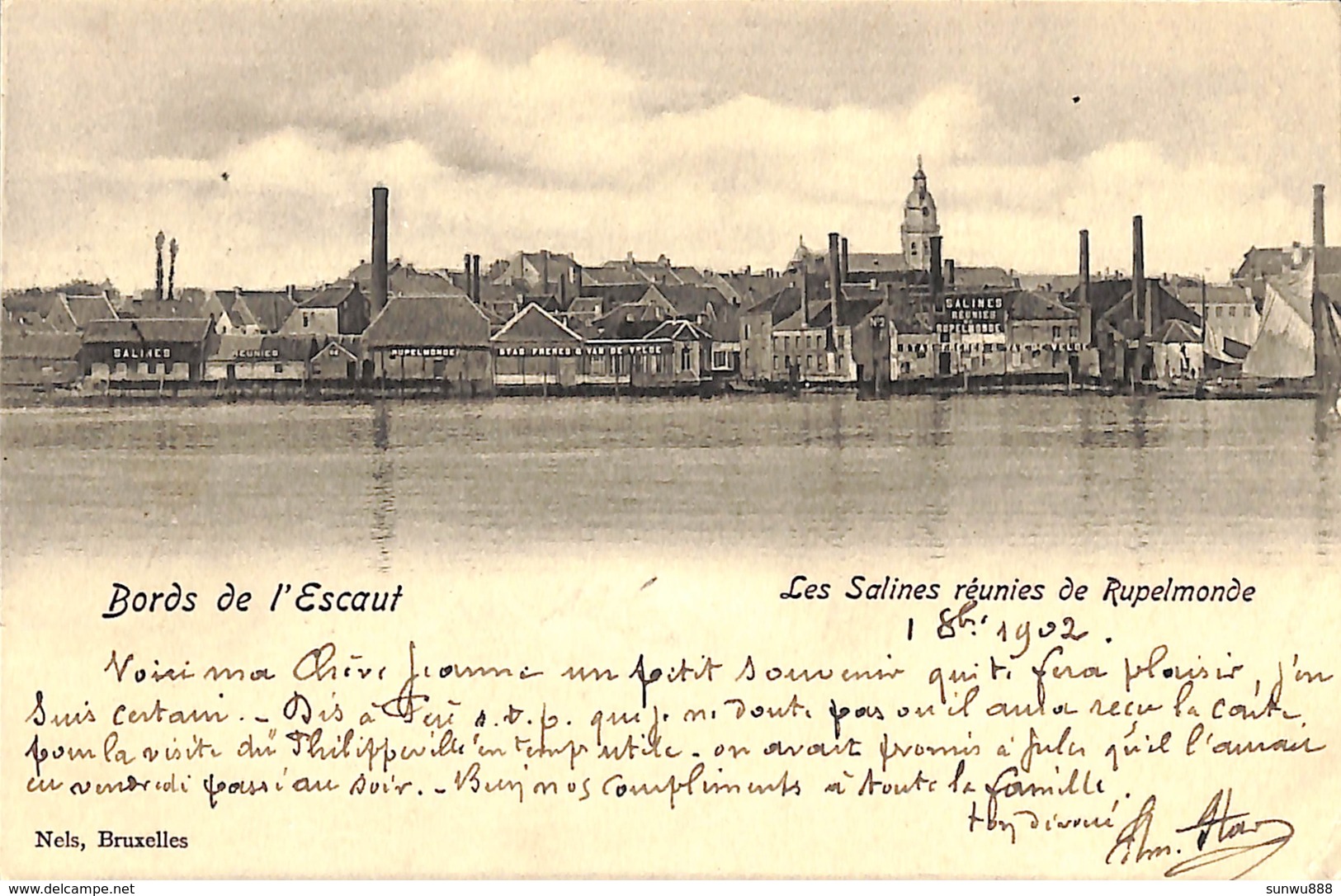 Les Salines Réunies De Rupelmonde (1902, Cachet De La Société, Signature Mr Stas) - Kruibeke